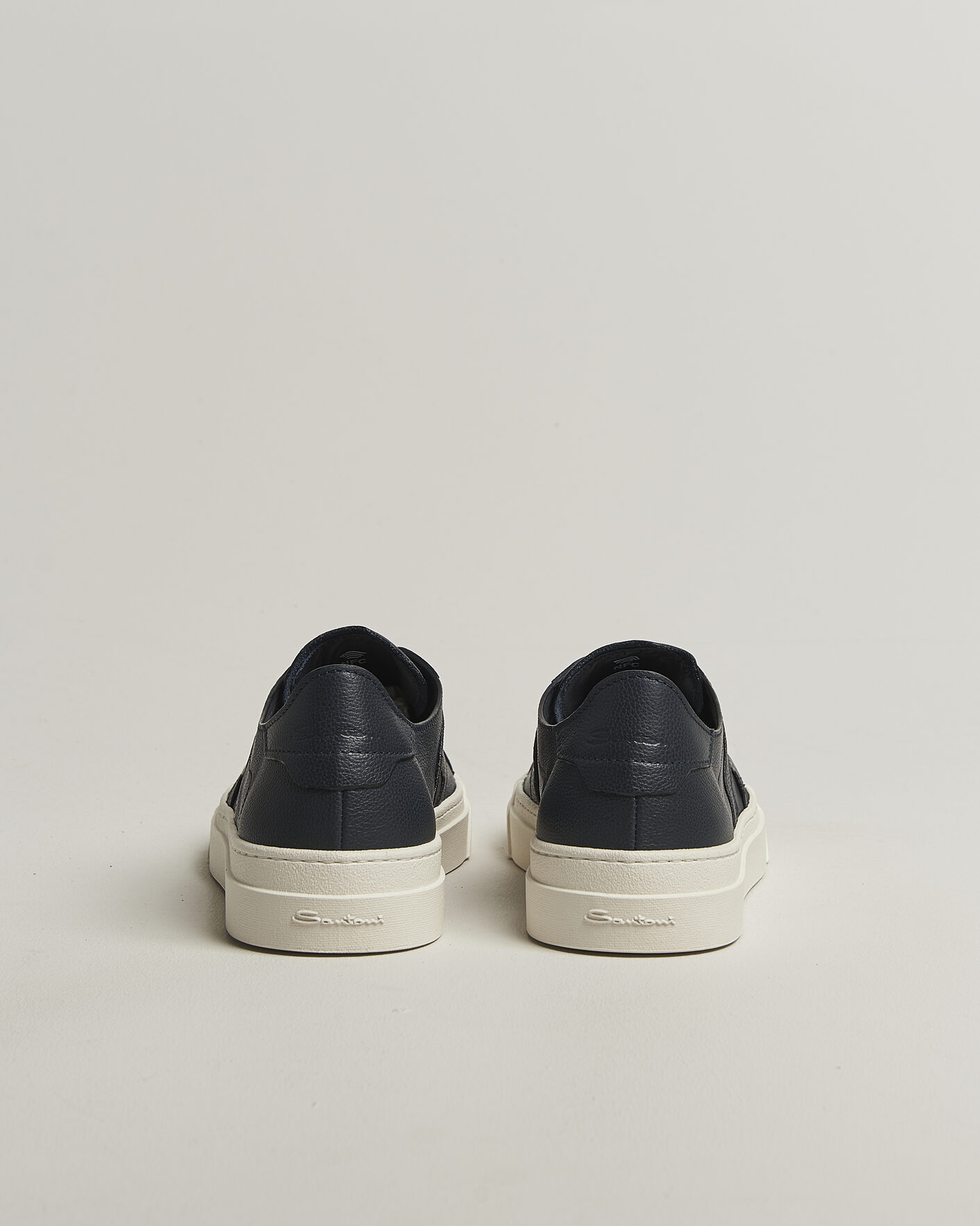 Uomini | Sneakers | Santoni | Double Buckle Sneakers Navy Calf