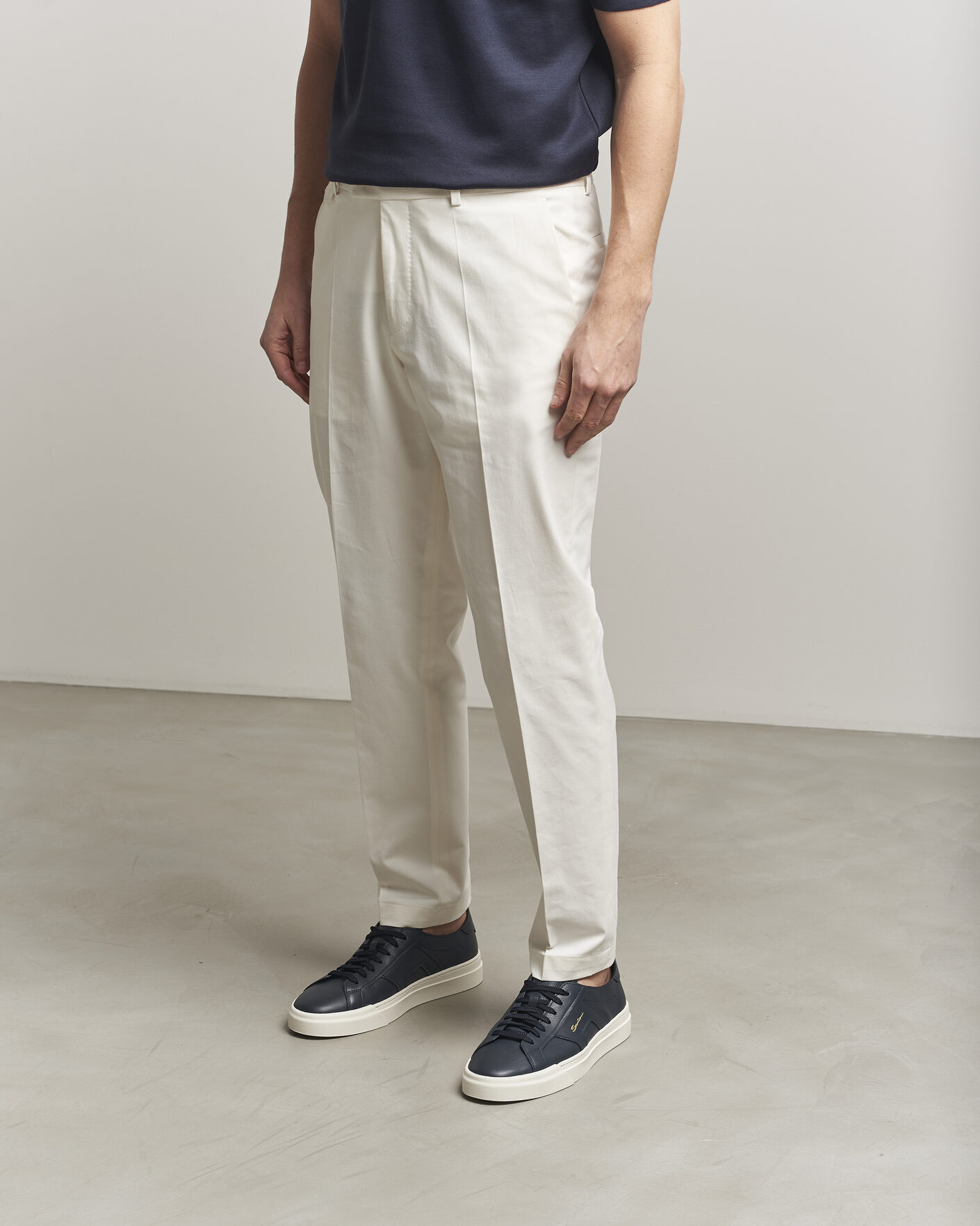 Uomini | Sneakers | Santoni | Double Buckle Sneakers Navy Calf