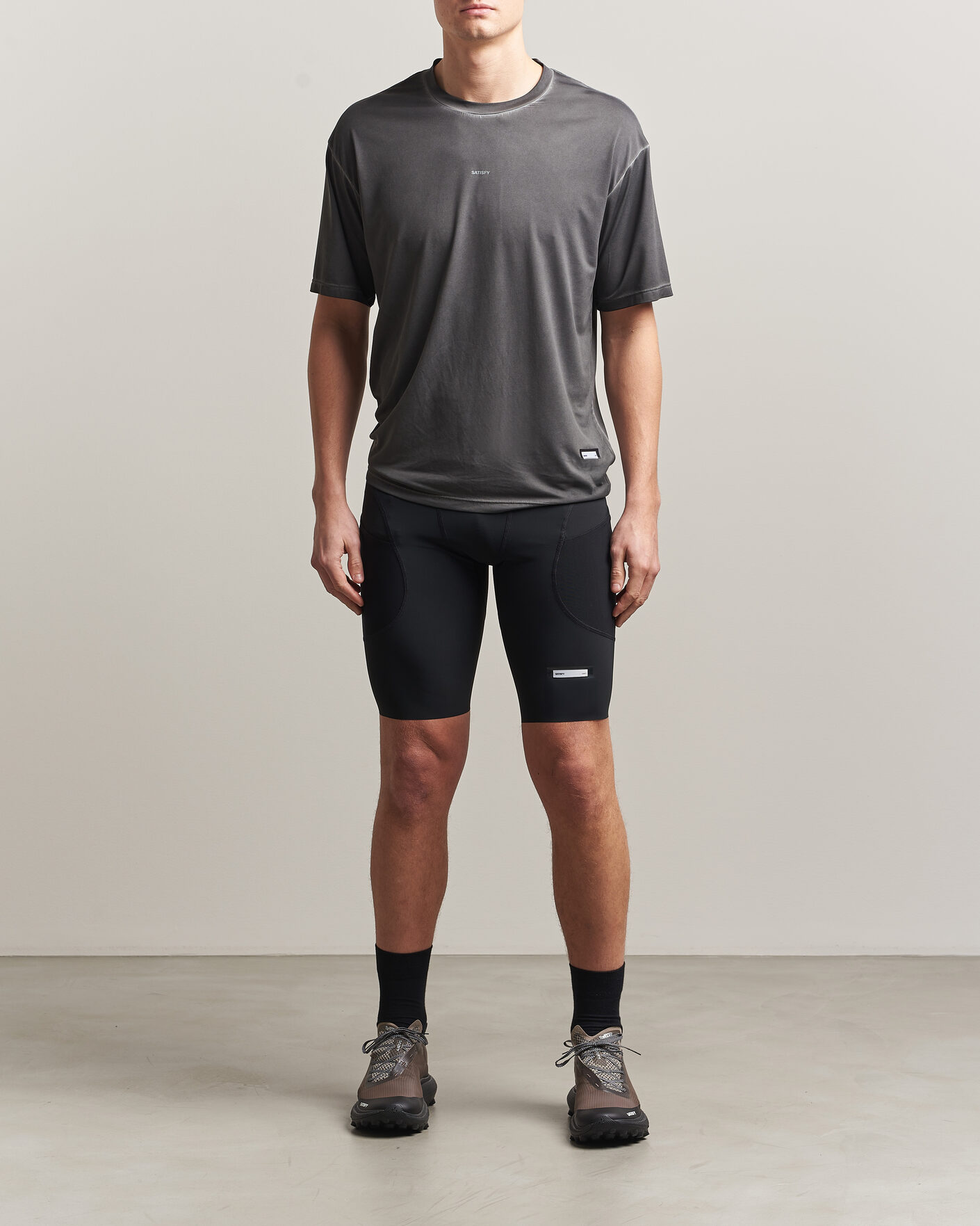 Uomini | Pantaloncini | Satisfy | TechSilk Evo 9 Half Tight Black