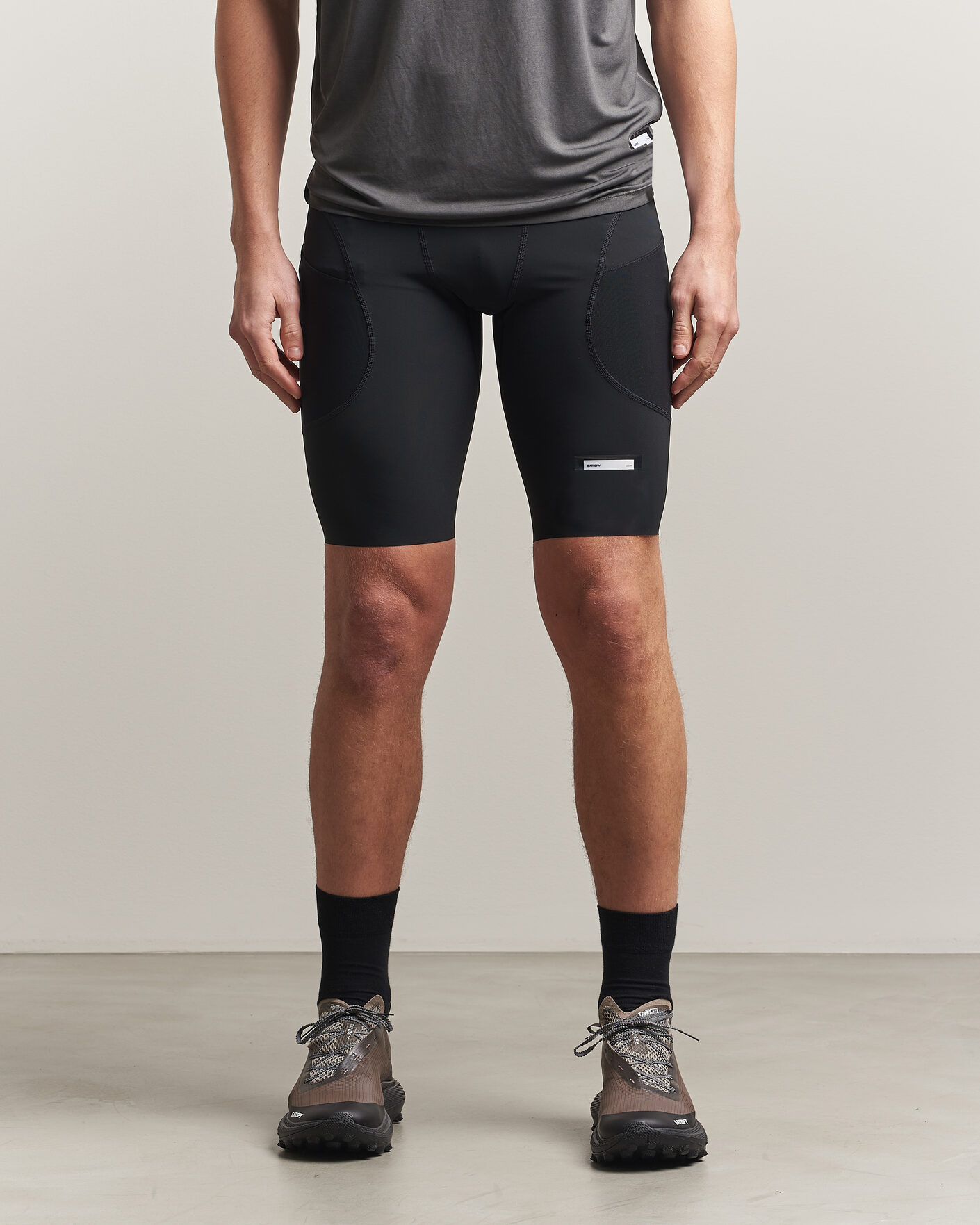 Uomini | Pantaloncini | Satisfy | TechSilk Evo 9 Half Tight Black