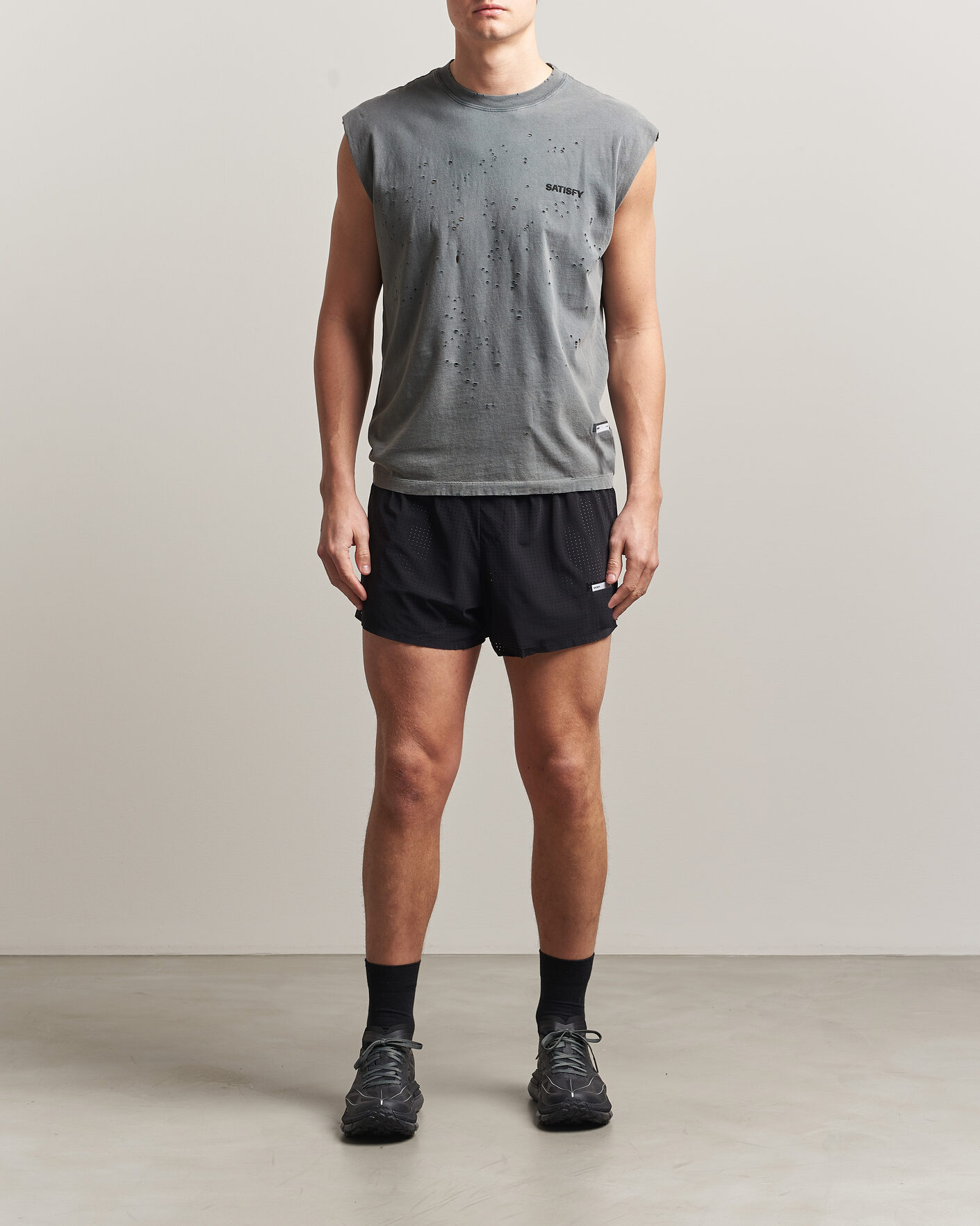 Uomini | Pantaloncini | Satisfy | Space-O 2.5 Inch Shorts Black