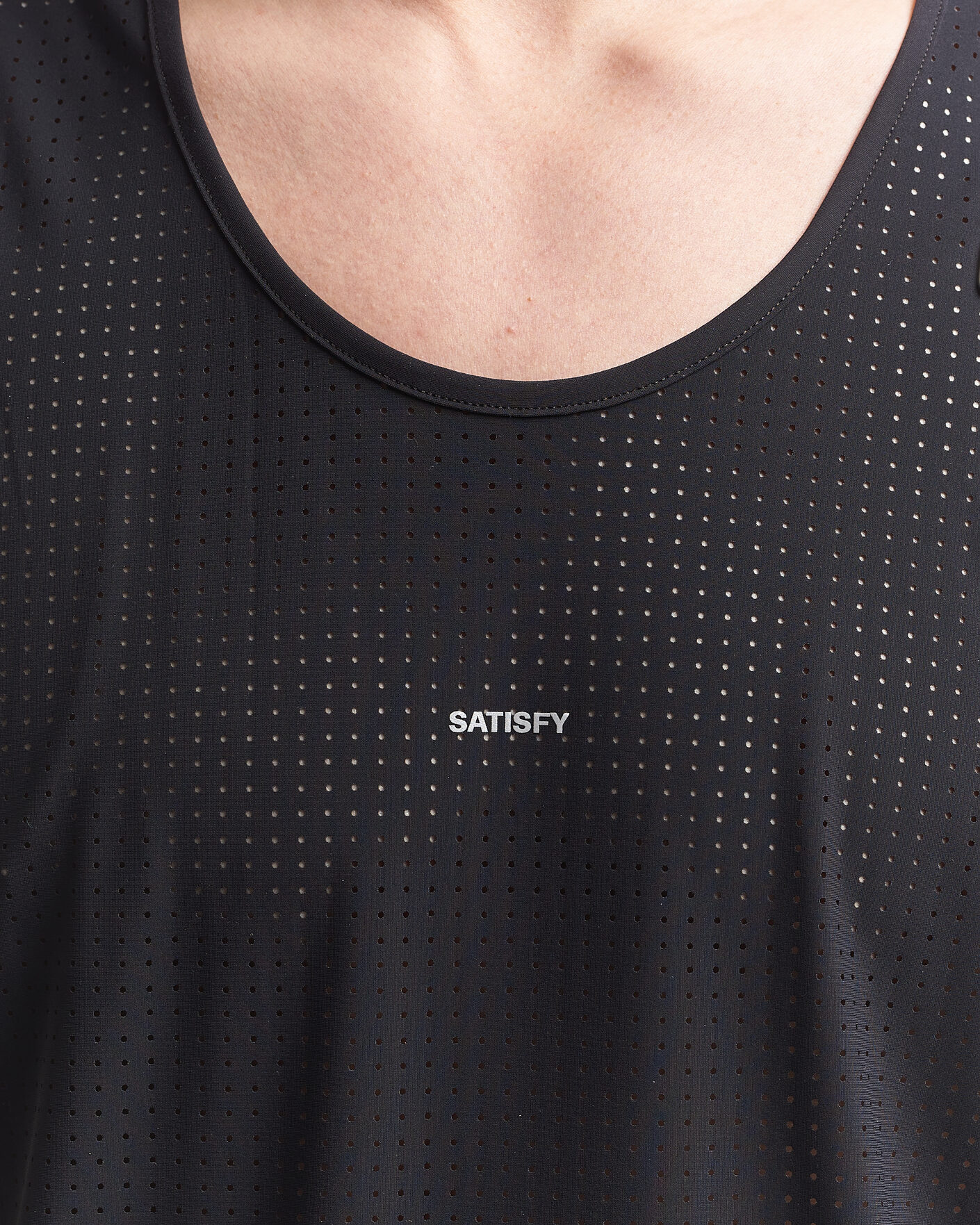 Uomini | T-shirt | Satisfy | Space-O Singlet Black