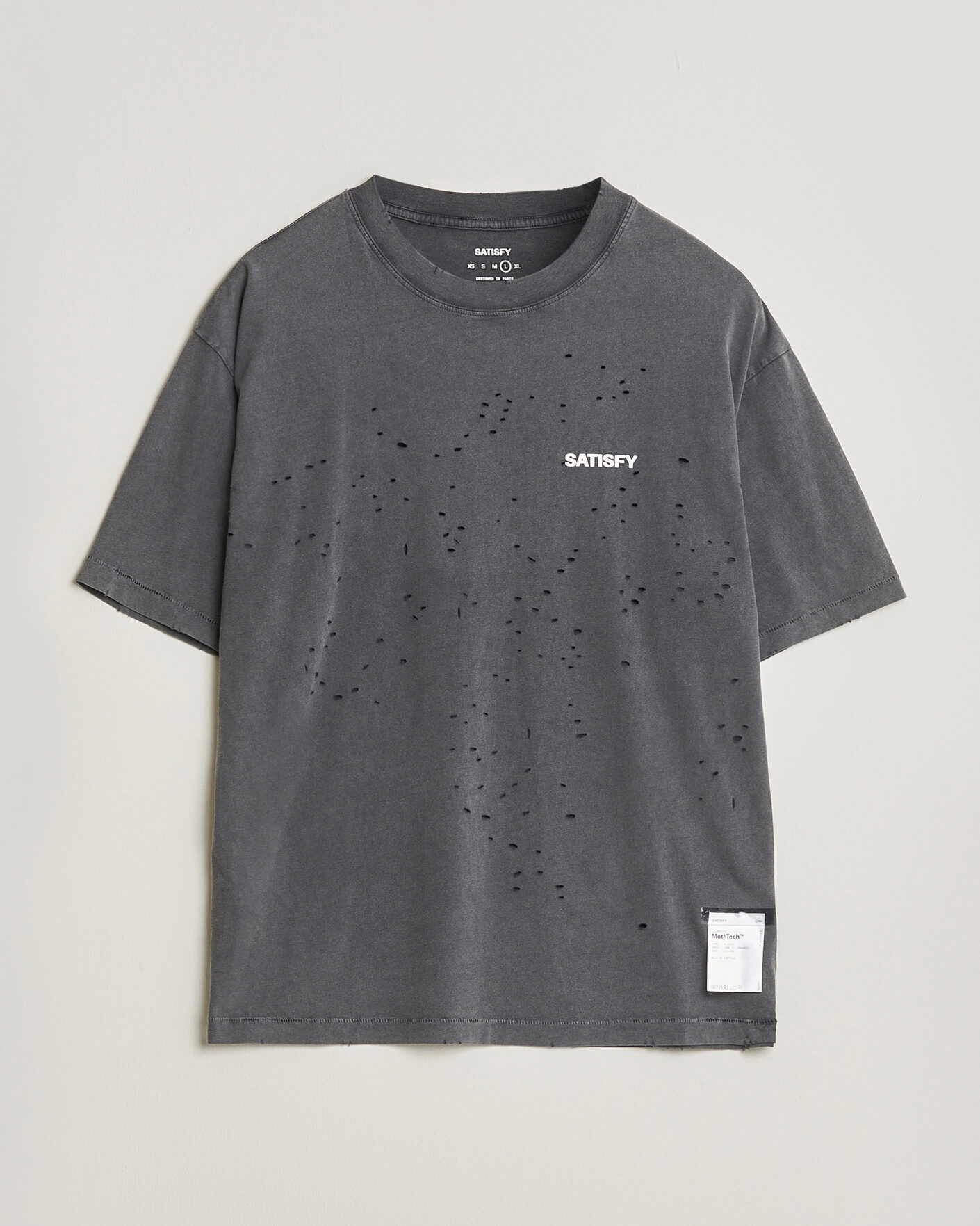 Uomini | T-shirt | Satisfy | MothTech Small Logo T-Shirt Aged Black