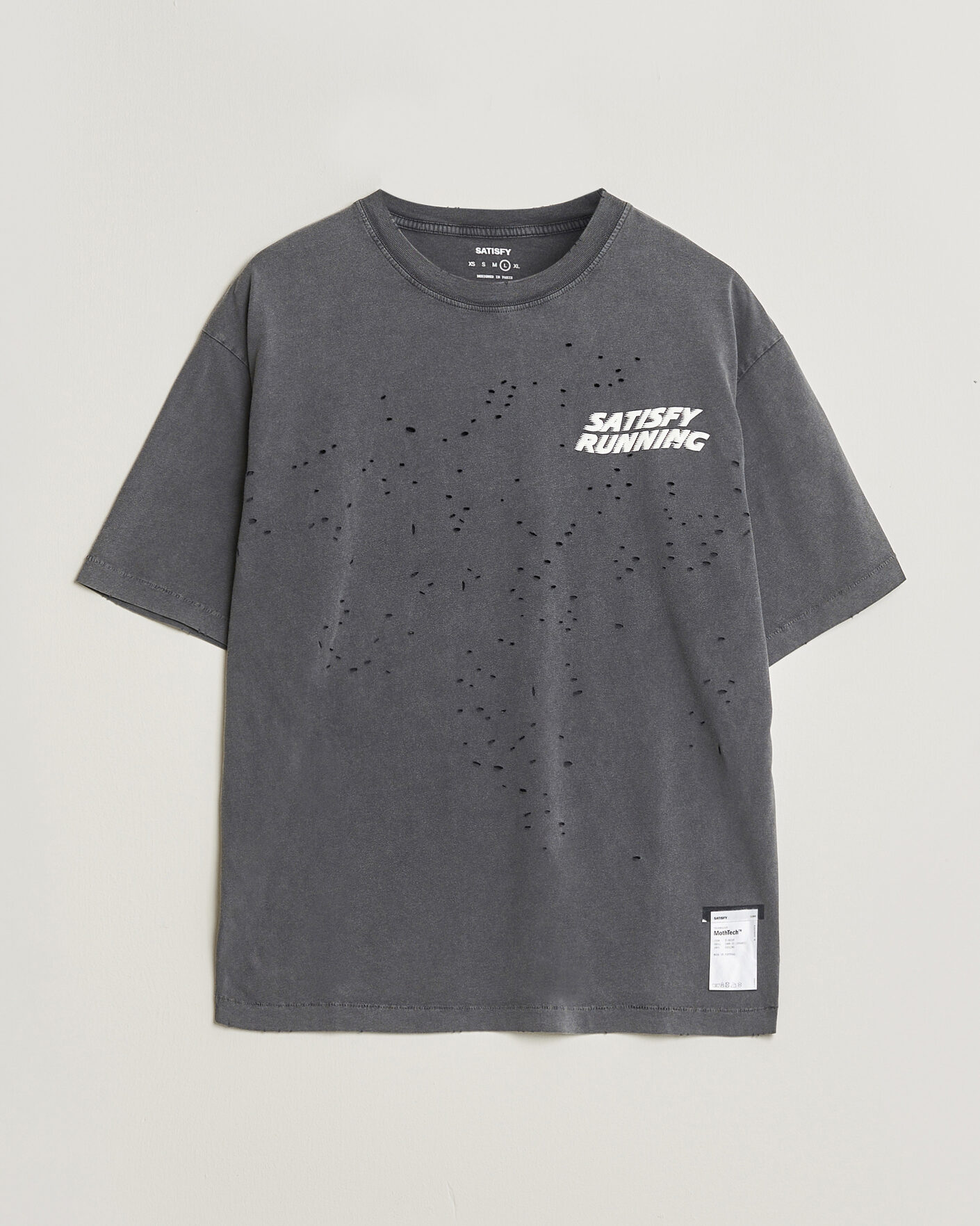 Uomini | T-shirt | Satisfy | MothTech Small Logo T-Shirt Aged Black