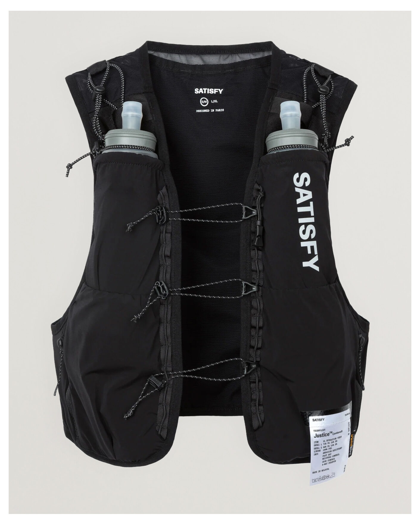 Uomini | Accessori attivi | Satisfy | Justice Cordura Hydration Vest 5L Black