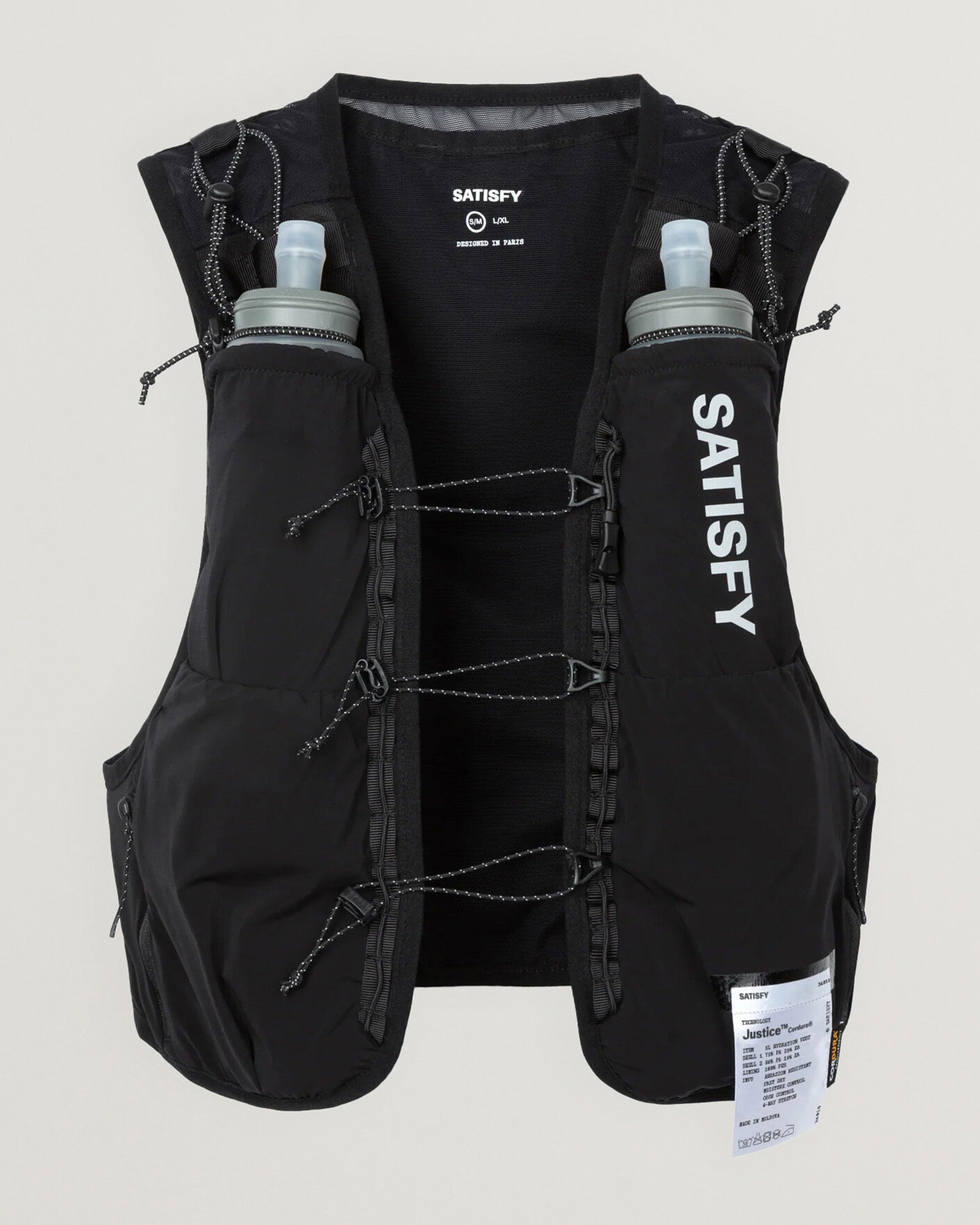 Uomini | Accessori attivi | Satisfy | Justice Cordura Hydration Vest 5L Black