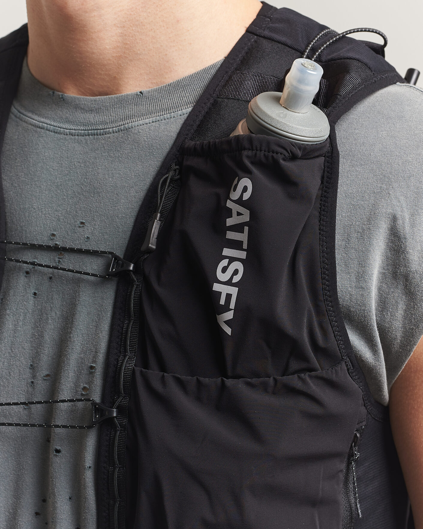 Uomini | Accessori attivi | Satisfy | Justice Cordura Hydration Vest 5L Black