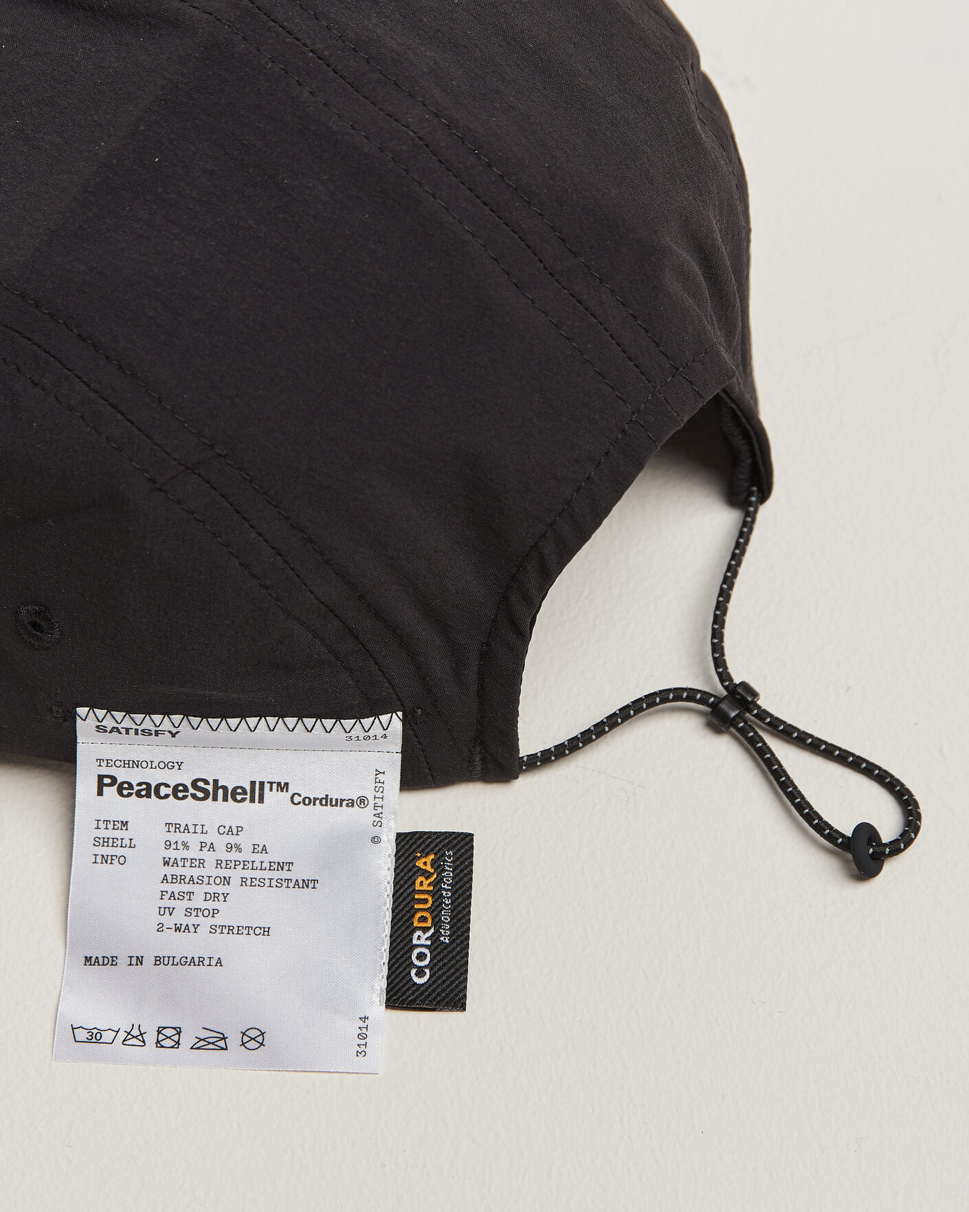 Uomini | Cappelli & Berretti | Satisfy | PeaceShell Cordura Trail Cap Black