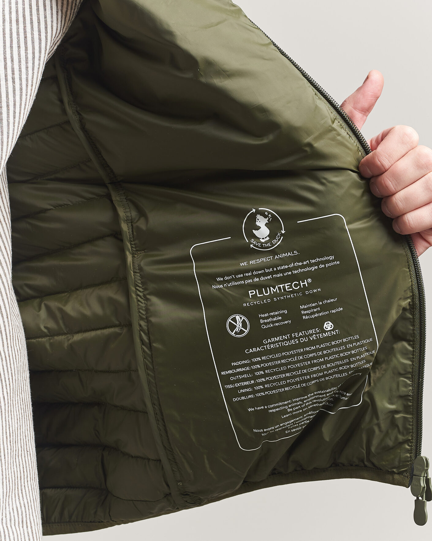 Uomini | Giacche | Save The Duck | Cole Lightweight Padded Jacket Snake Green