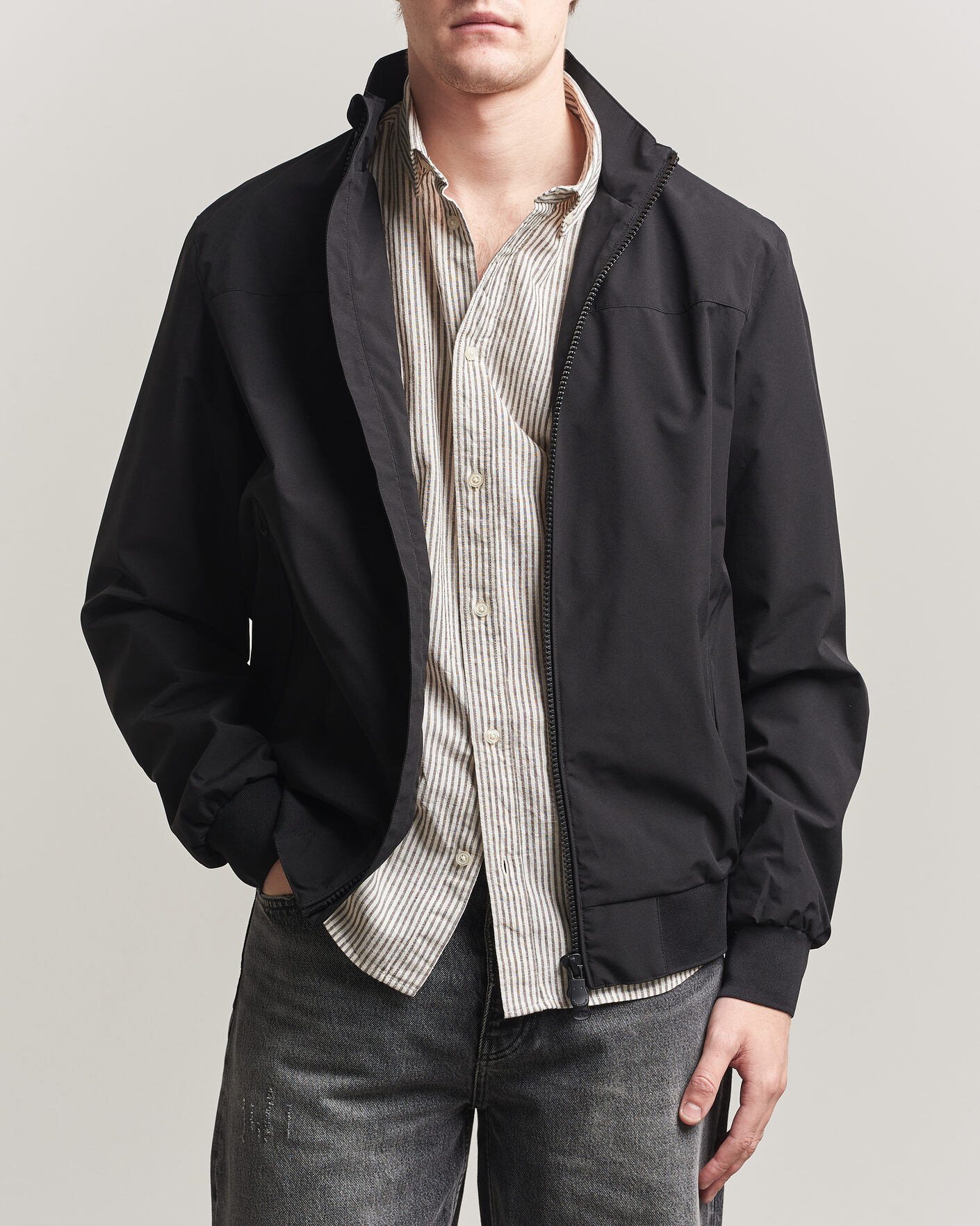 Uomini | Giacche | Save The Duck | Finlay Nylon Harrington Jacket Black