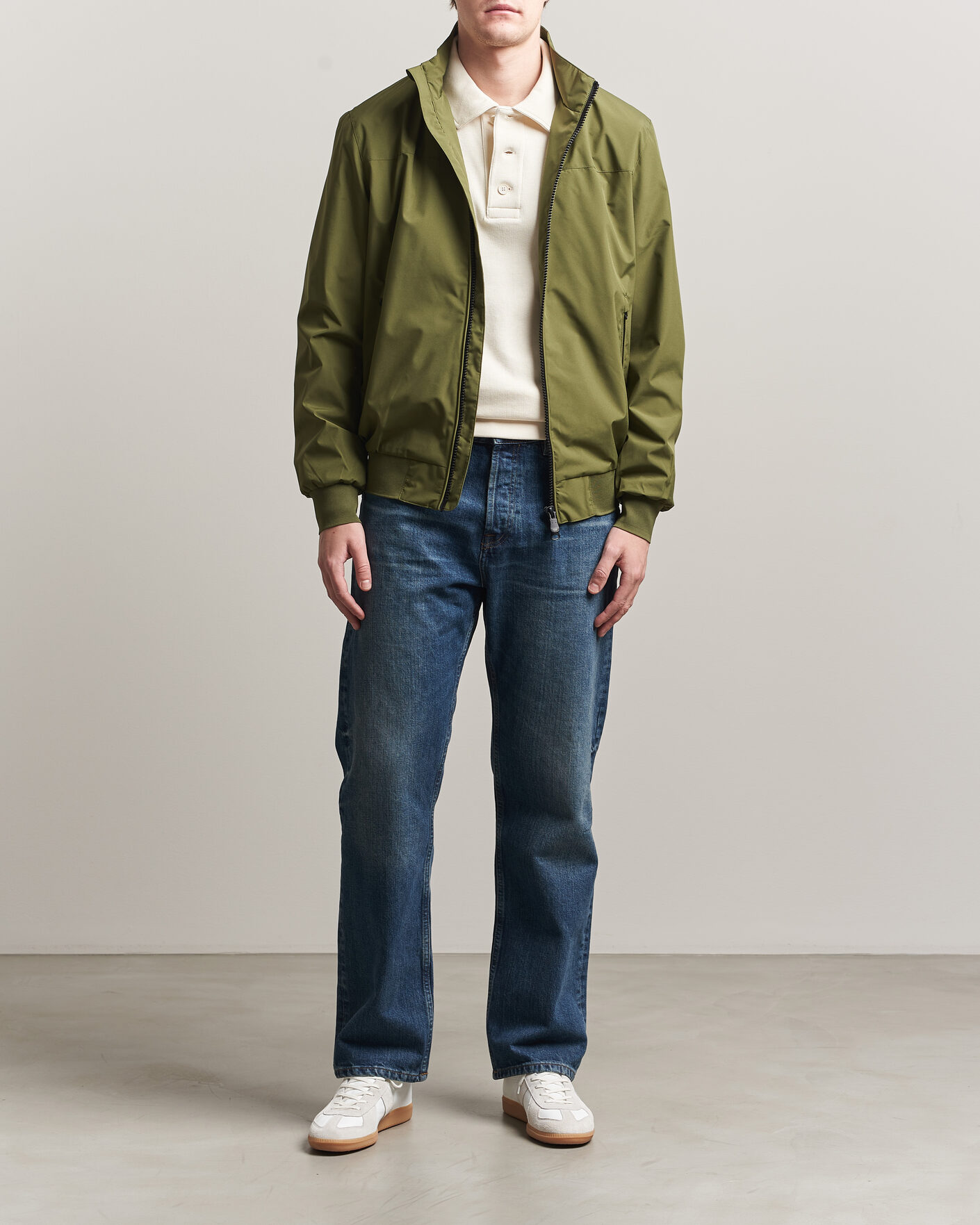 Uomini | Giacche | Save The Duck | Finlay Nylon Harrington Jacket Dusty Olive