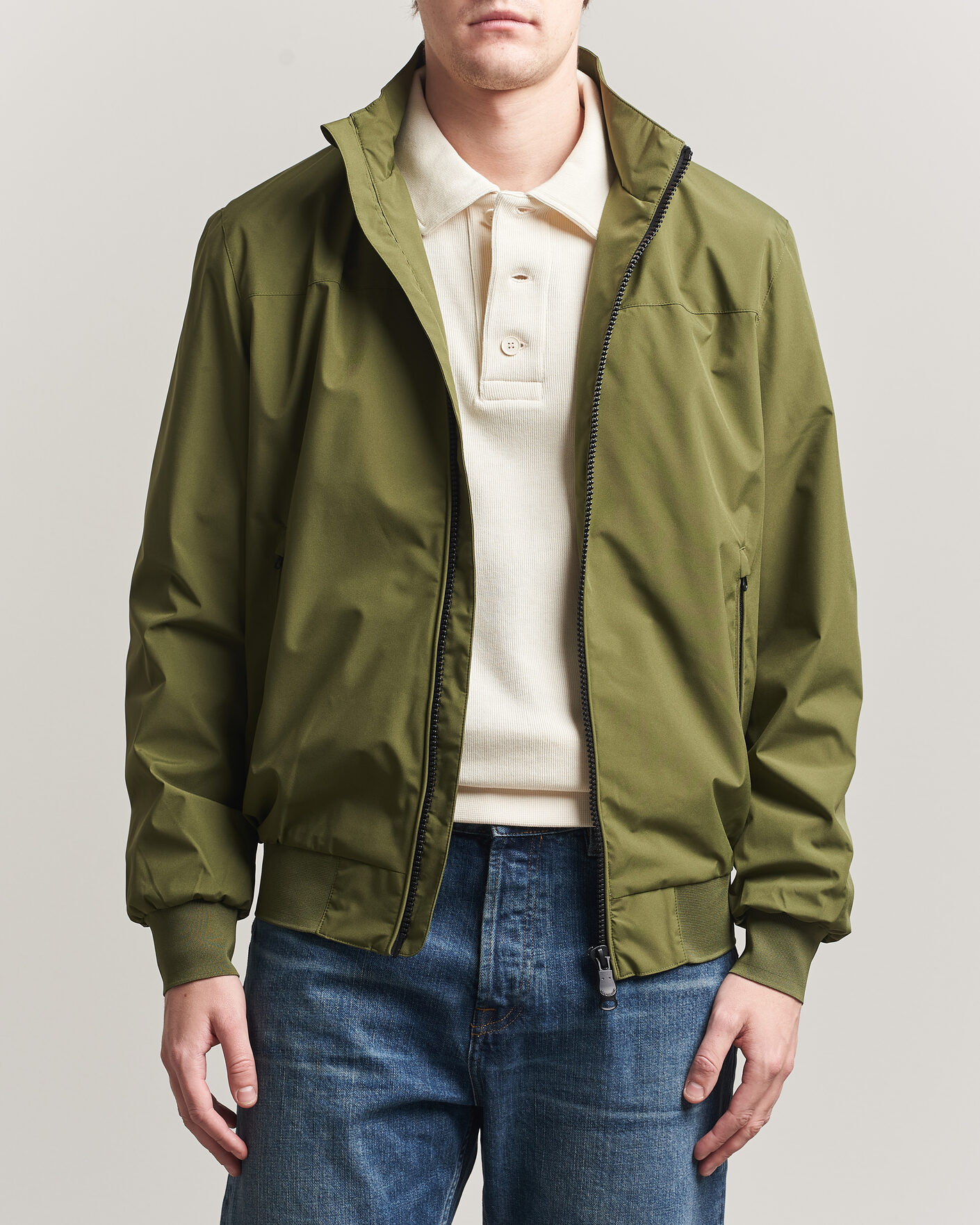 Uomini | Giacche | Save The Duck | Finlay Nylon Harrington Jacket Dusty Olive