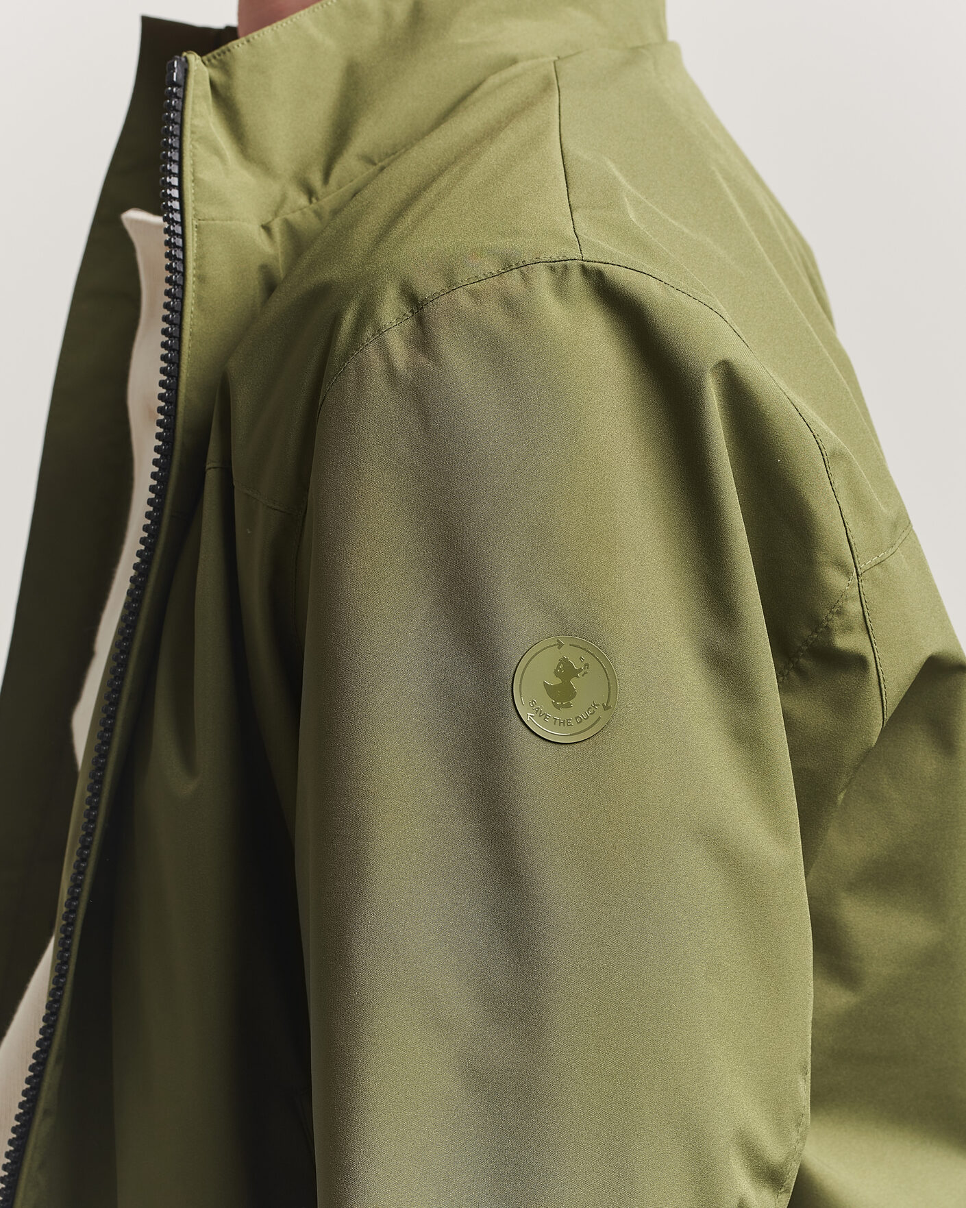 Uomini | Giacche | Save The Duck | Finlay Nylon Harrington Jacket Dusty Olive
