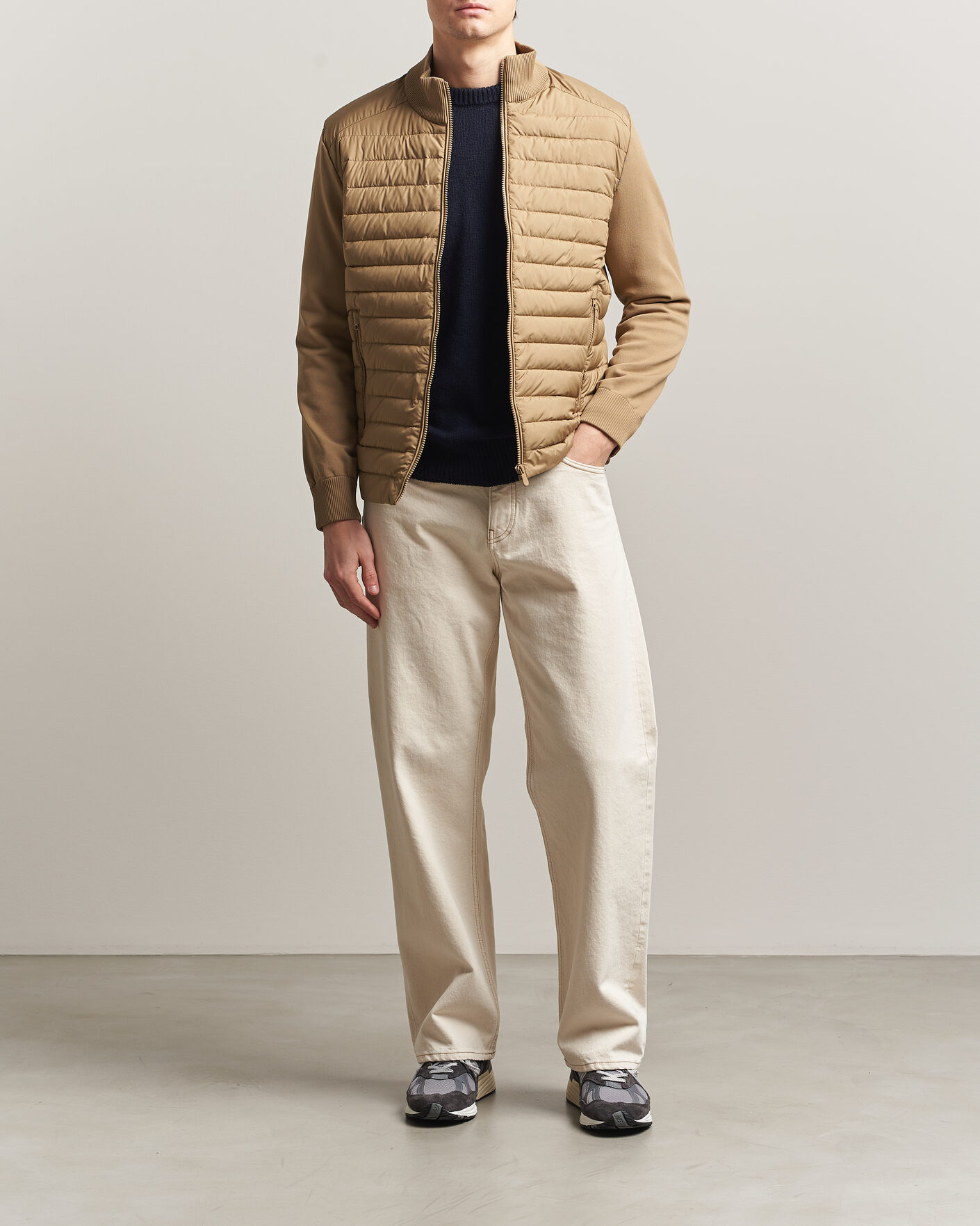 Uomini | Giacche | Save The Duck | Sedum Lightweight Padded Hybrid Jacket Khaki Brown