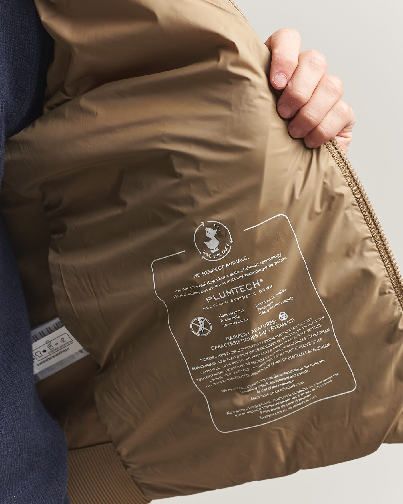 Uomini | Giacche | Save The Duck | Sedum Lightweight Padded Hybrid Jacket Khaki Brown