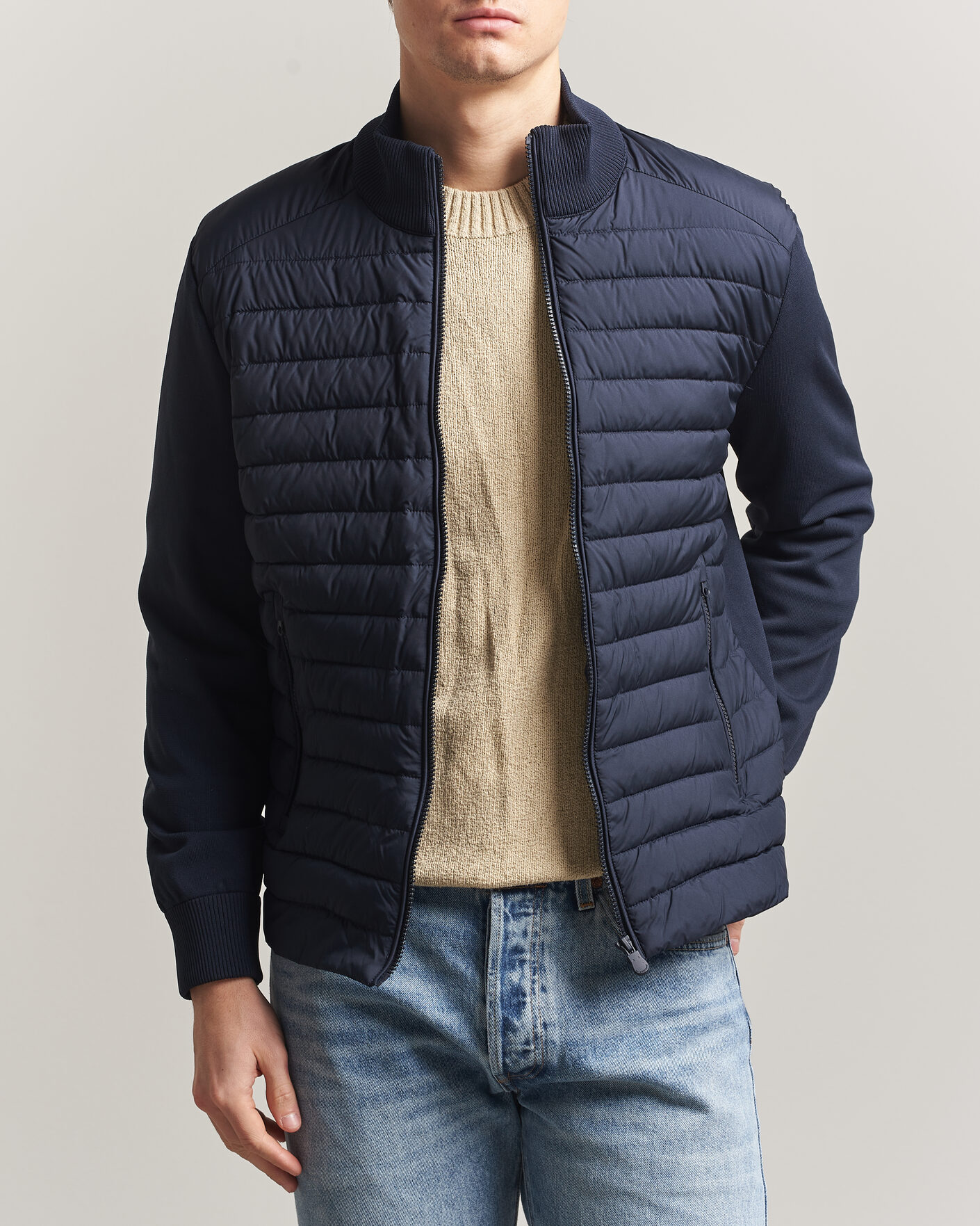 Uomini | Giacche | Save The Duck | Sedum Lightweight Padded Hybrid Jacket Navy Blue