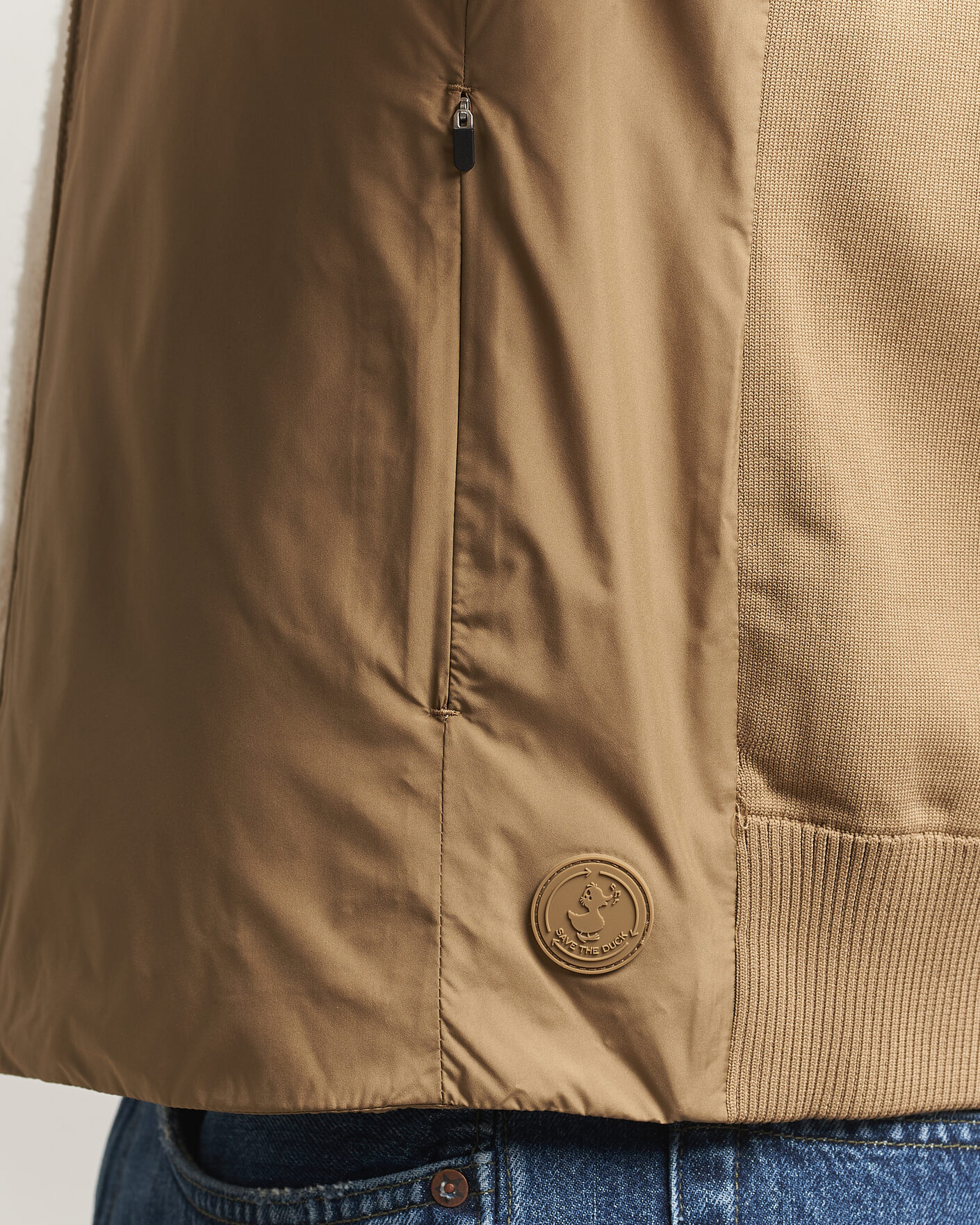 Uomini | Gilet | Save The Duck | Orris Hybrid Vest Khaki Brown