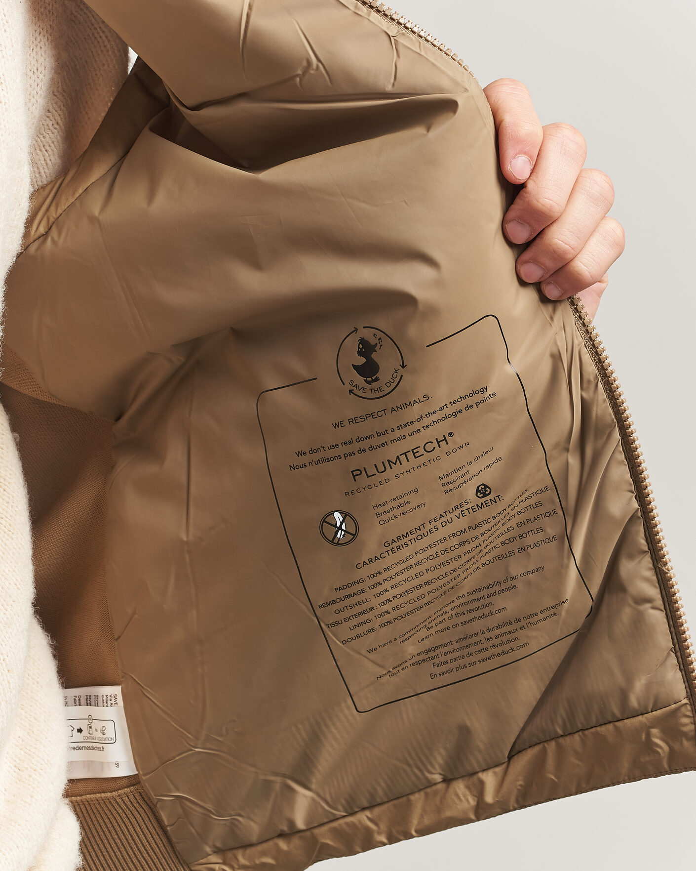 Uomini | Gilet | Save The Duck | Orris Hybrid Vest Khaki Brown