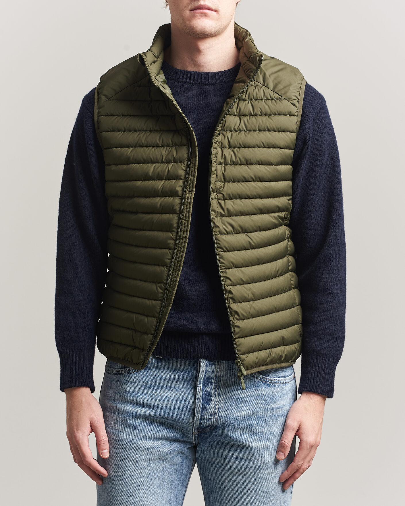 Uomini | Gilet | Save The Duck | Dave Lightweight Padded Vest Snake Green