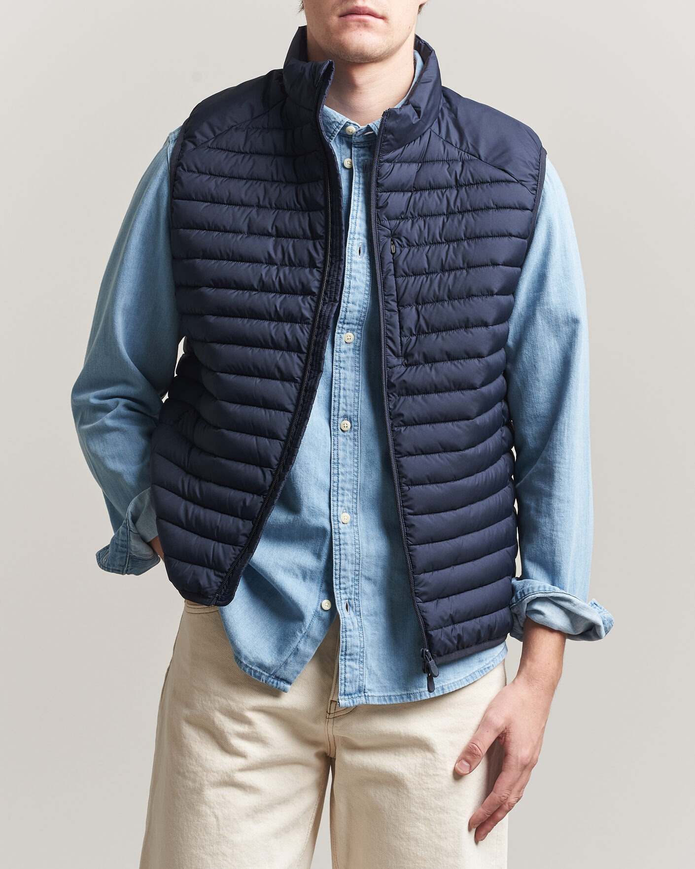 Uomini | Gilet | Save The Duck | Dave Lightweight Padded Vest Navy Blue