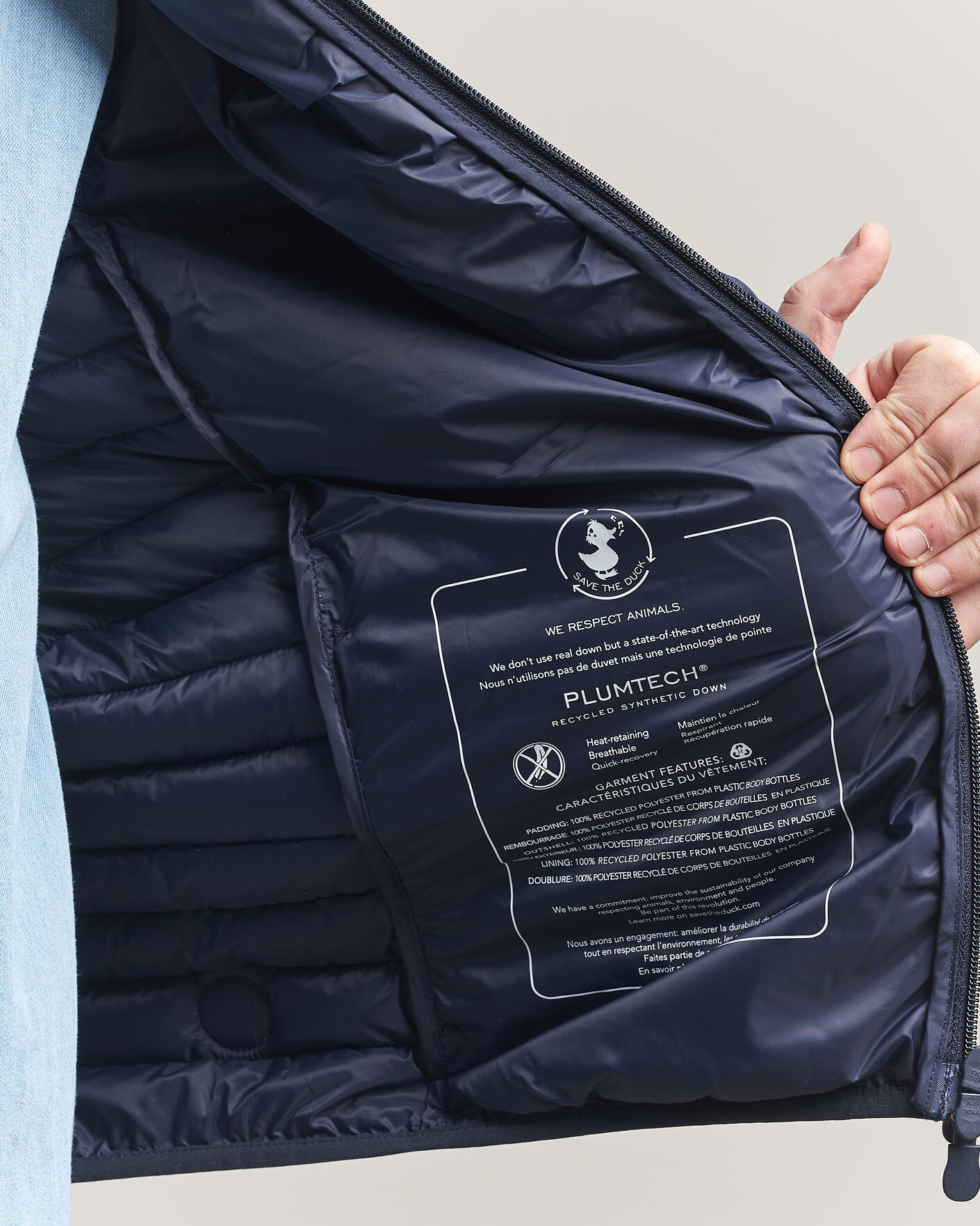 Uomini | Gilet | Save The Duck | Dave Lightweight Padded Vest Navy Blue