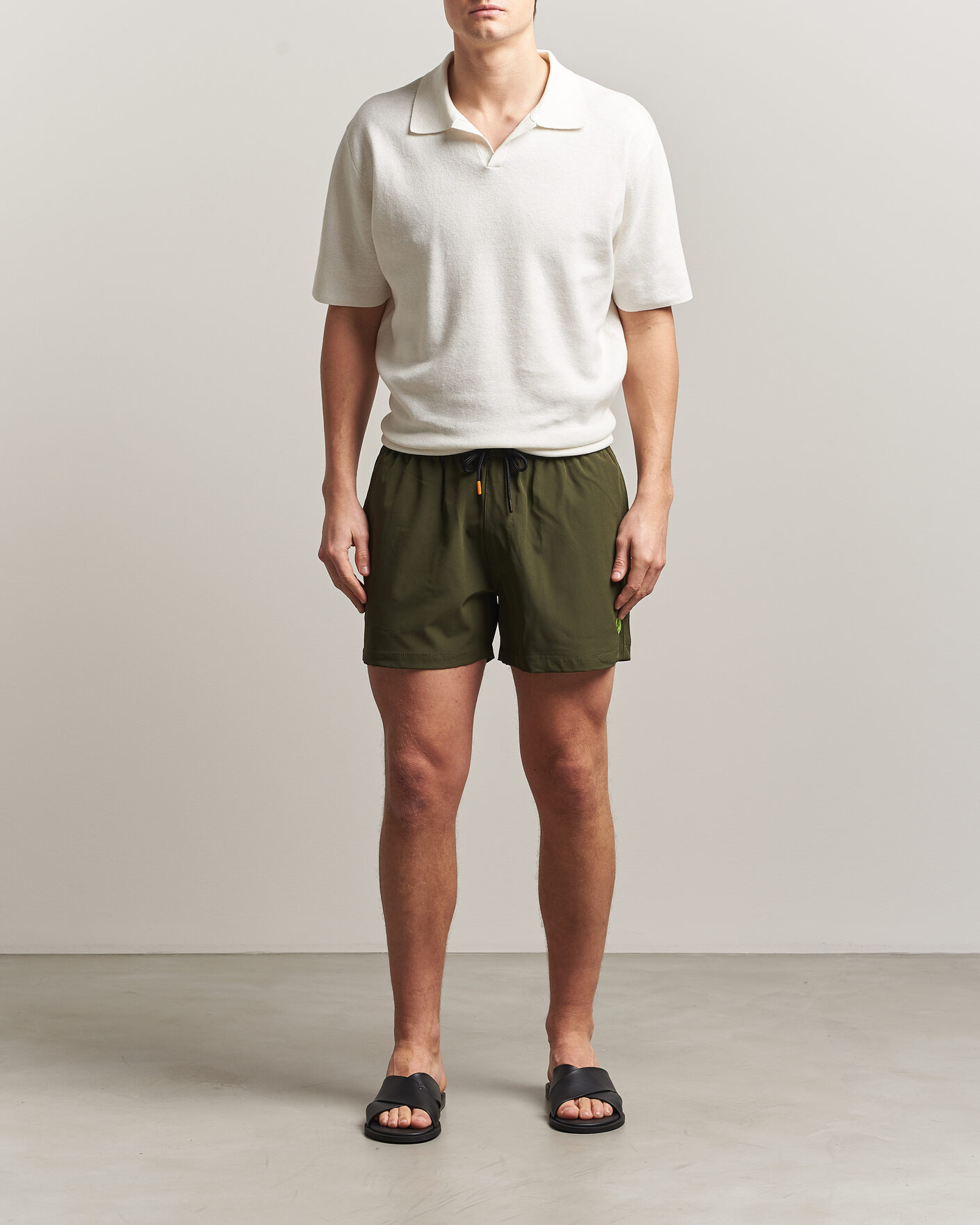 Uomini | Costumi da bagno | Save The Duck | Plain Drawstring Swimshorts Snake Green