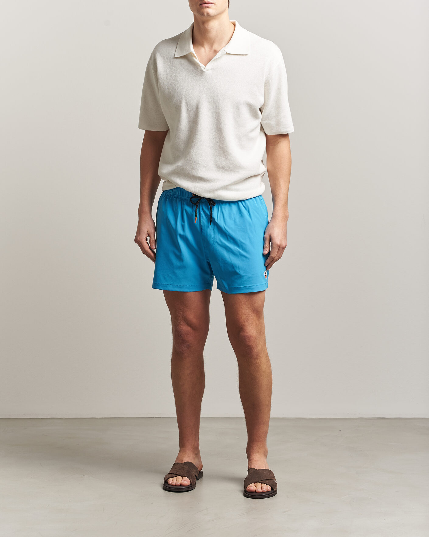 Uomini | Costumi da bagno | Save The Duck | Plain Drawstring Swimshorts Fluo Blue