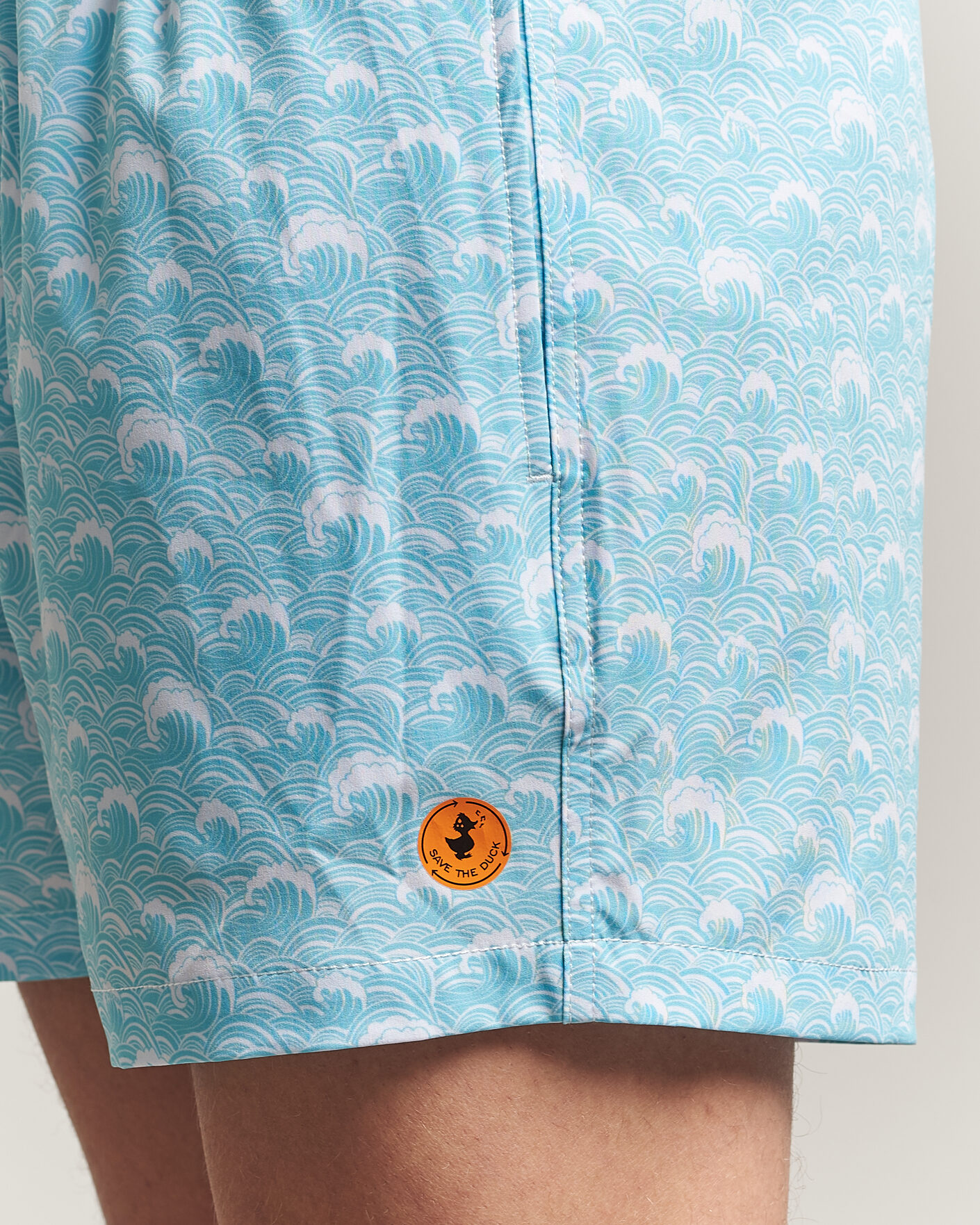 Uomini | Costumi da bagno | Save The Duck | Printed Drawstring Swimshorts Waves