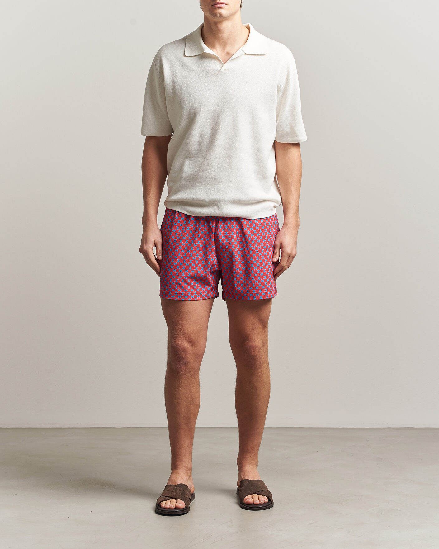 Uomini | Costumi da bagno | Save The Duck | Printed Drawstring Swimshorts Geometrical Flowers