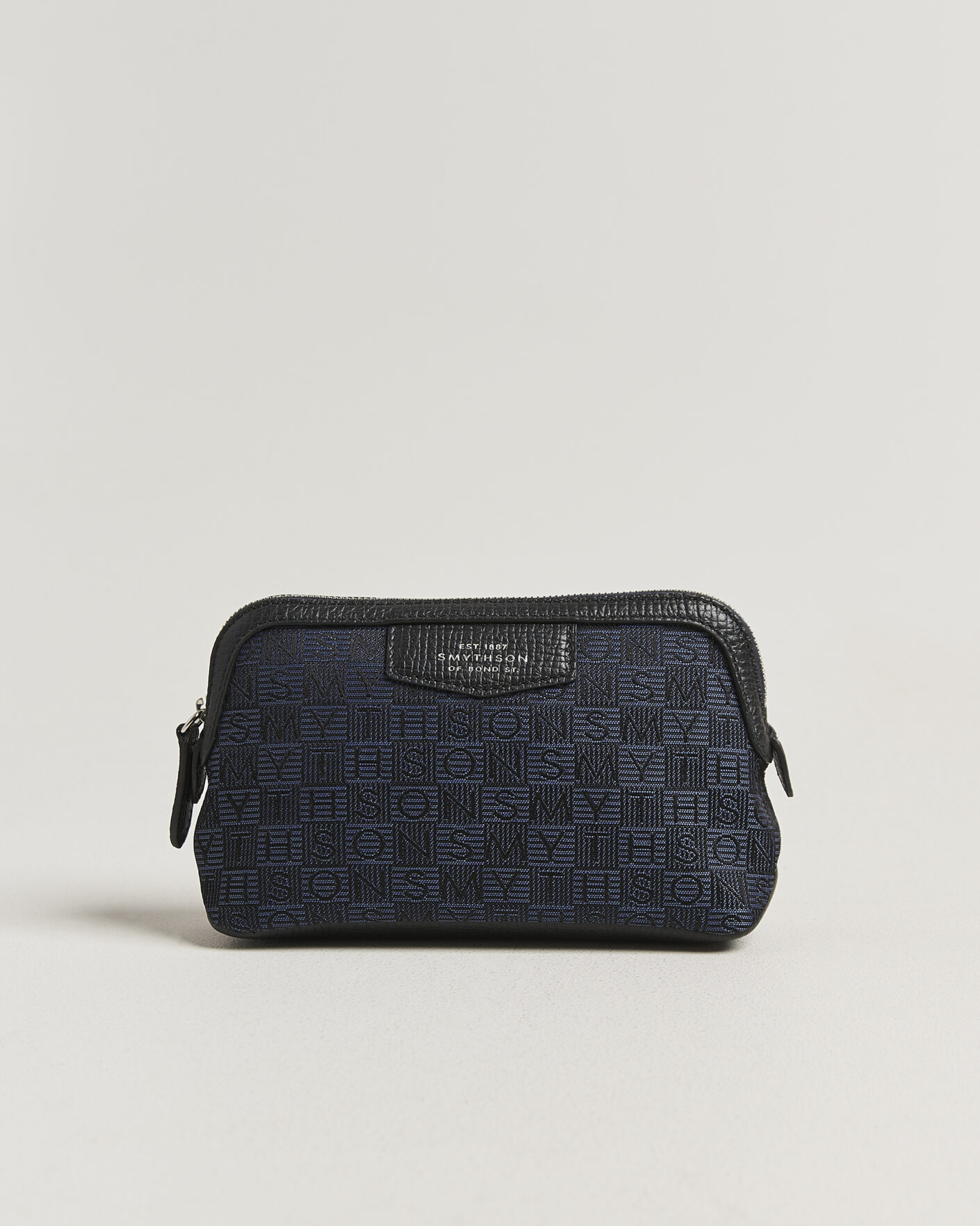 Uomini | Borse | Smythson | Canvas Stamp Small Travel Pouch Navy