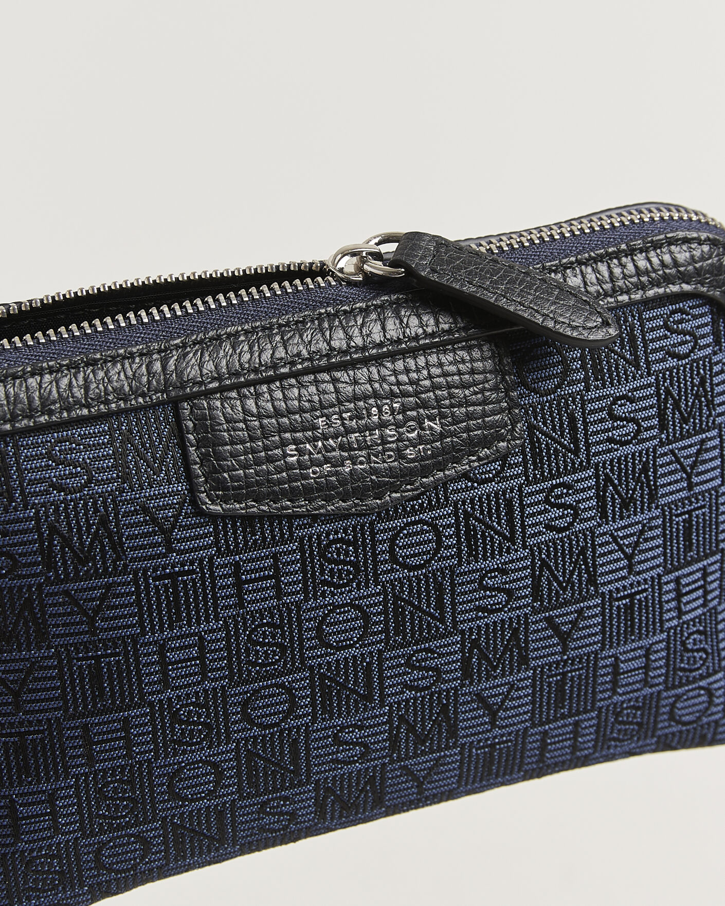 Uomini | Borse | Smythson | Canvas Stamp Small Travel Pouch Navy