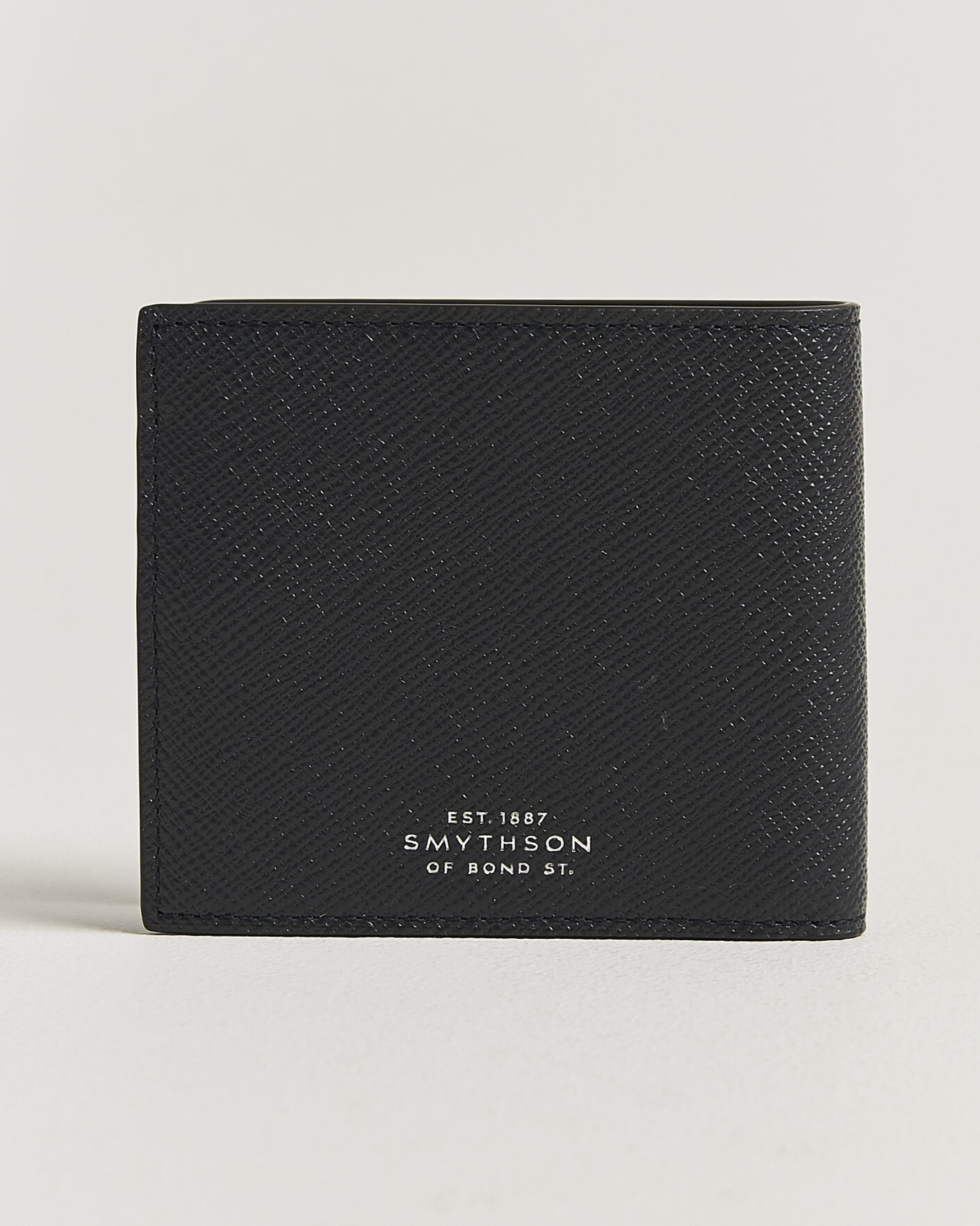 Uomini | Portafogli | Smythson | Panama 6 Card Leather Wallet Stripe Navy