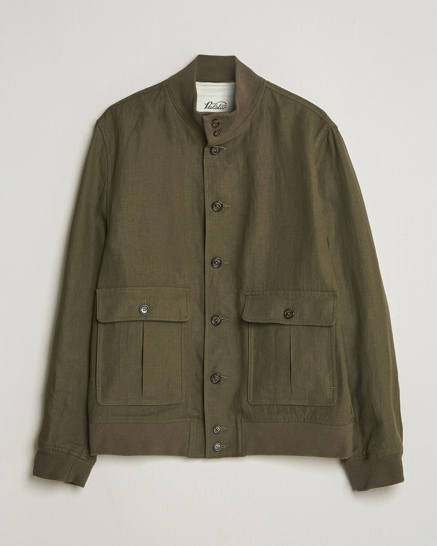 Uomini | Giacche | Valstar | Valstarino Linen Jacket Olive