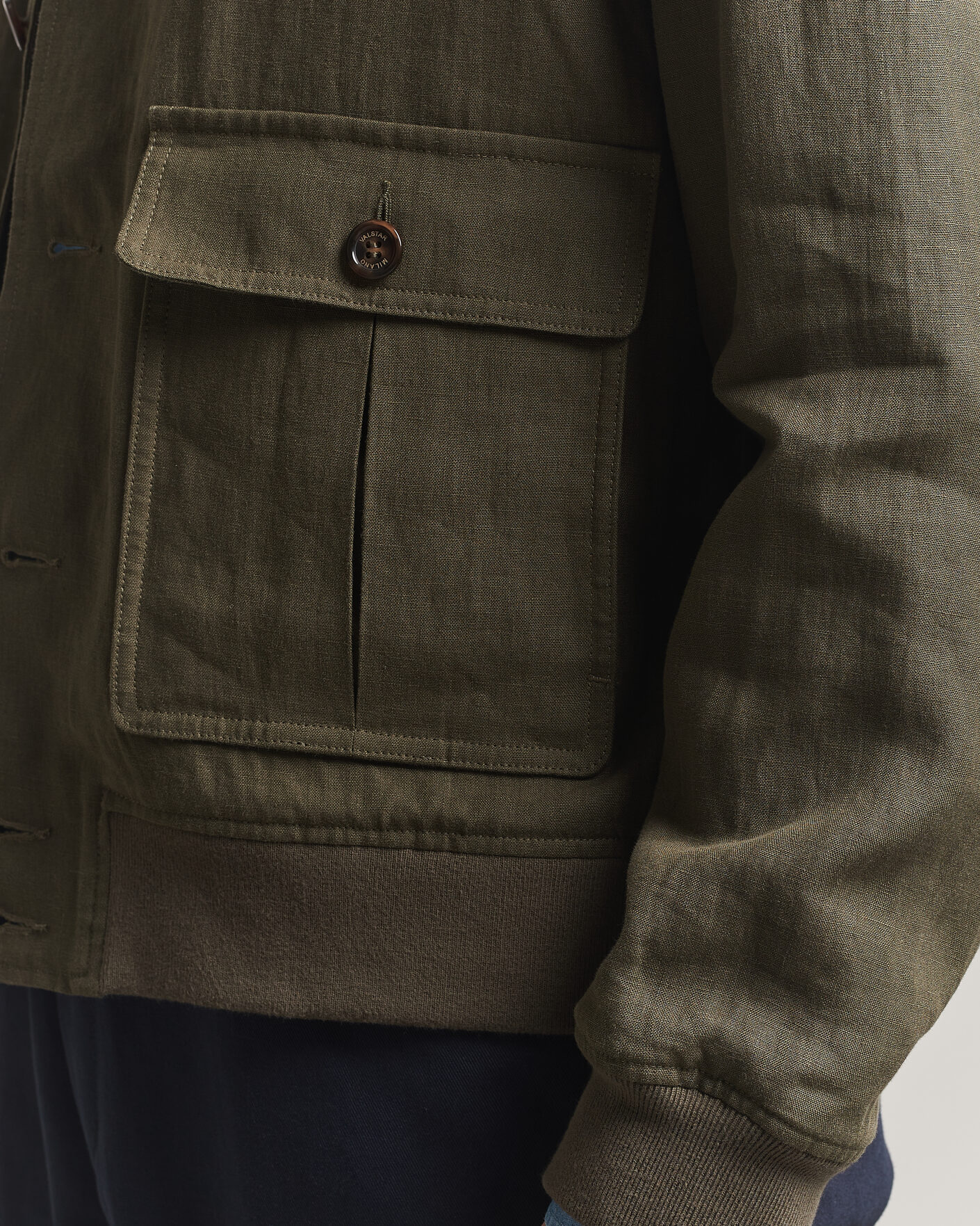 Uomini | Giacche | Valstar | Valstarino Linen Jacket Olive