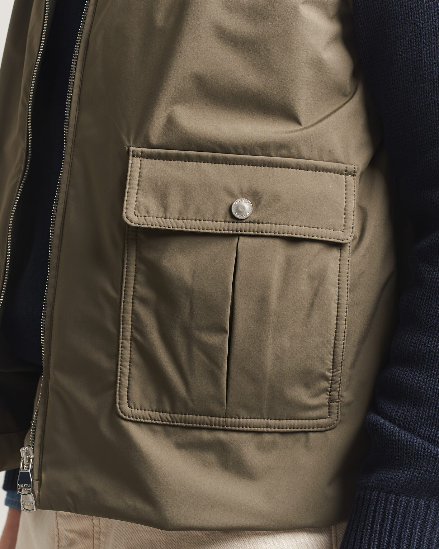 Uomini | Gilet | Valstar | Nylon Zip Vest Military