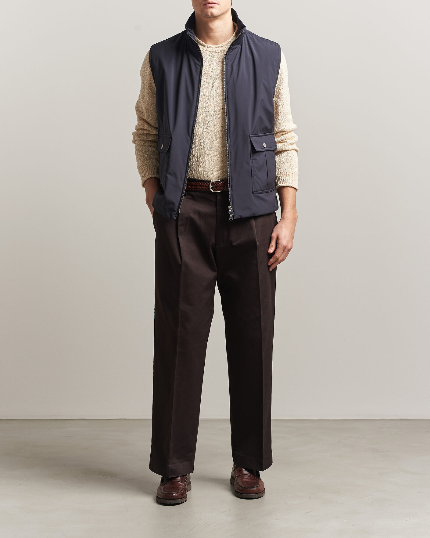 Uomini | Gilet | Valstar | Nylon Zip Vest Navy