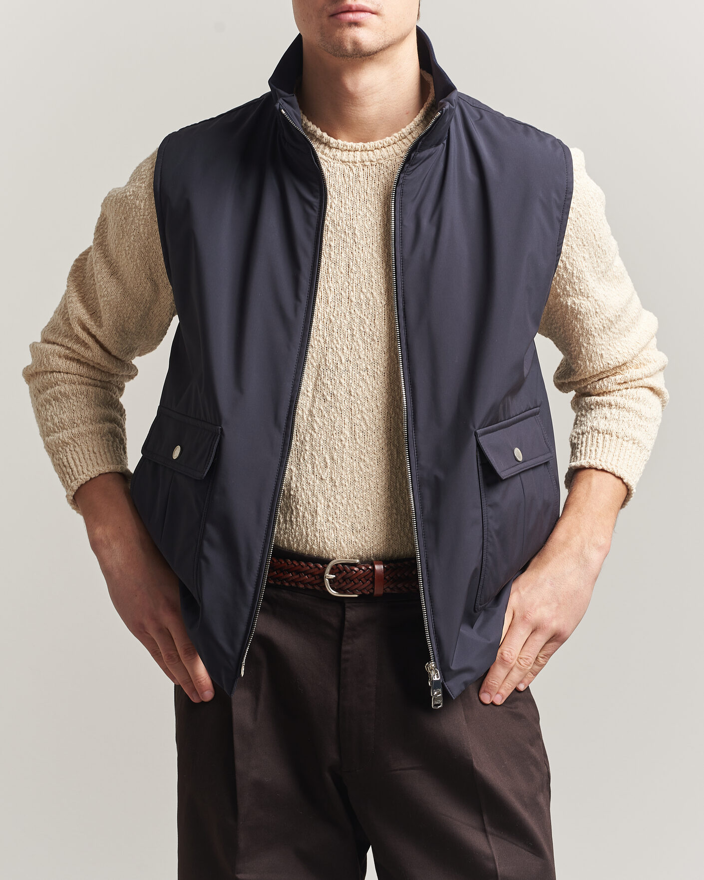 Uomini | Gilet | Valstar | Nylon Zip Vest Navy