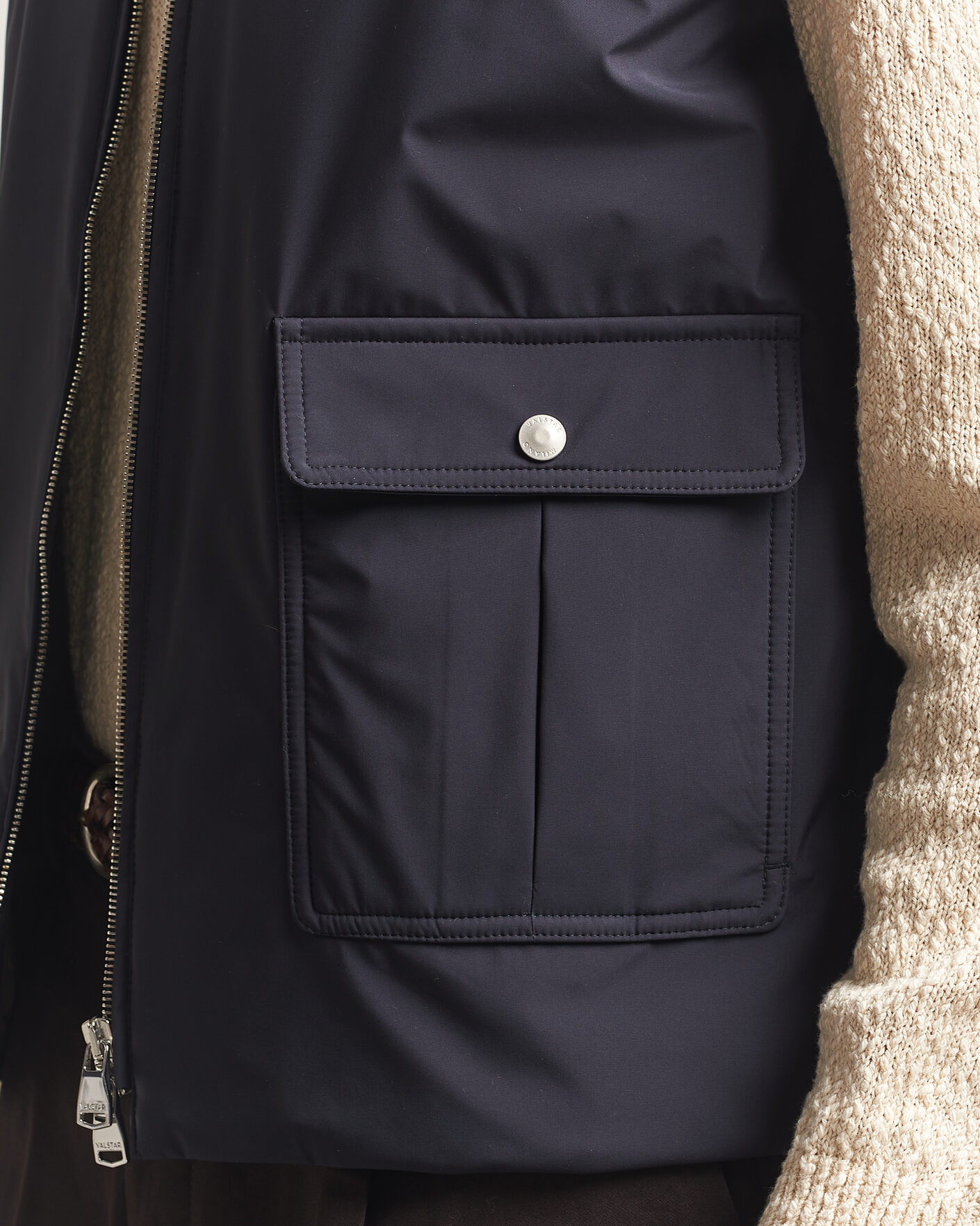 Uomini | Gilet | Valstar | Nylon Zip Vest Navy