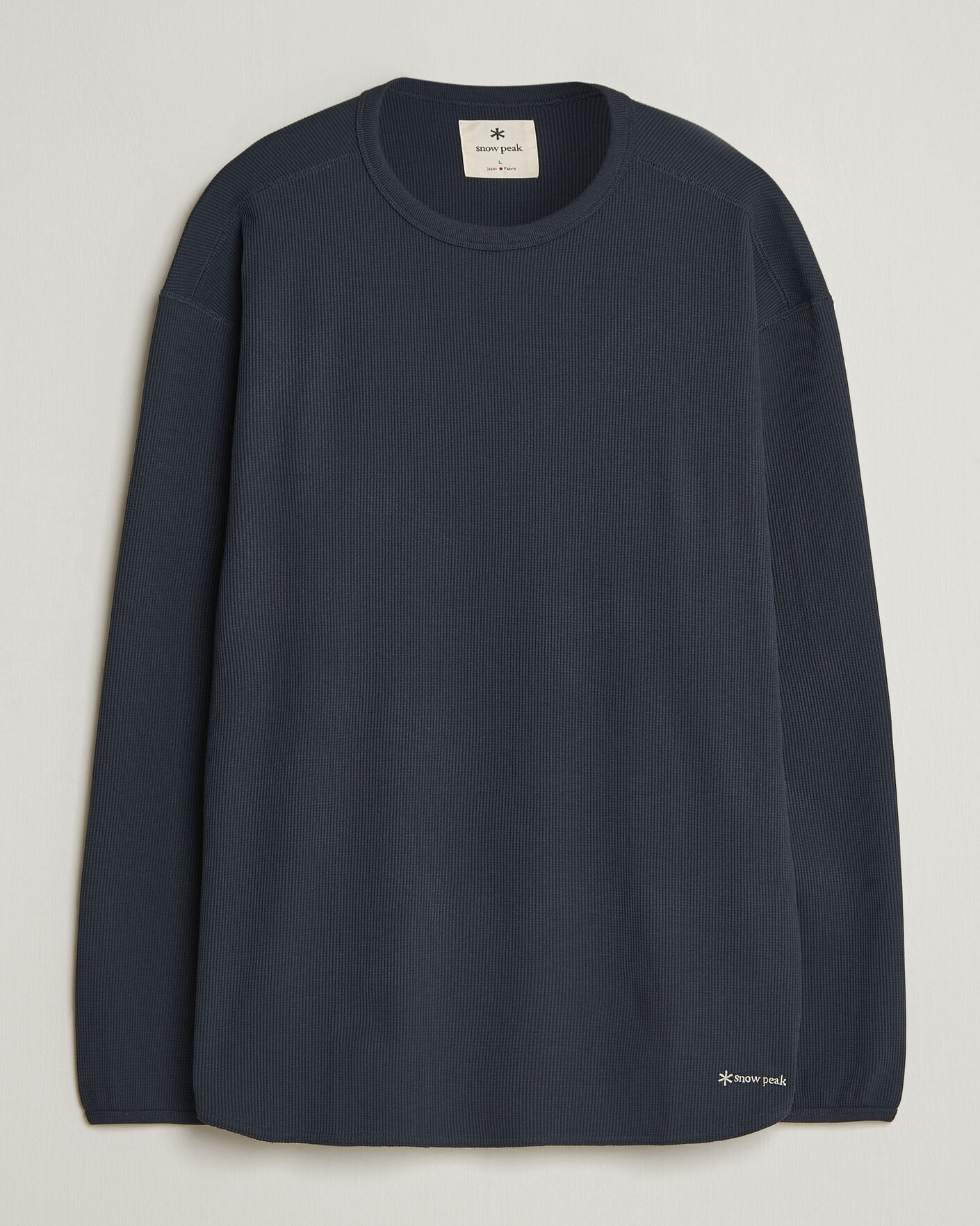 Uomini | T-shirt | Snow Peak | Dry Waffle Long Sleeve T-Shirt Dark Navy