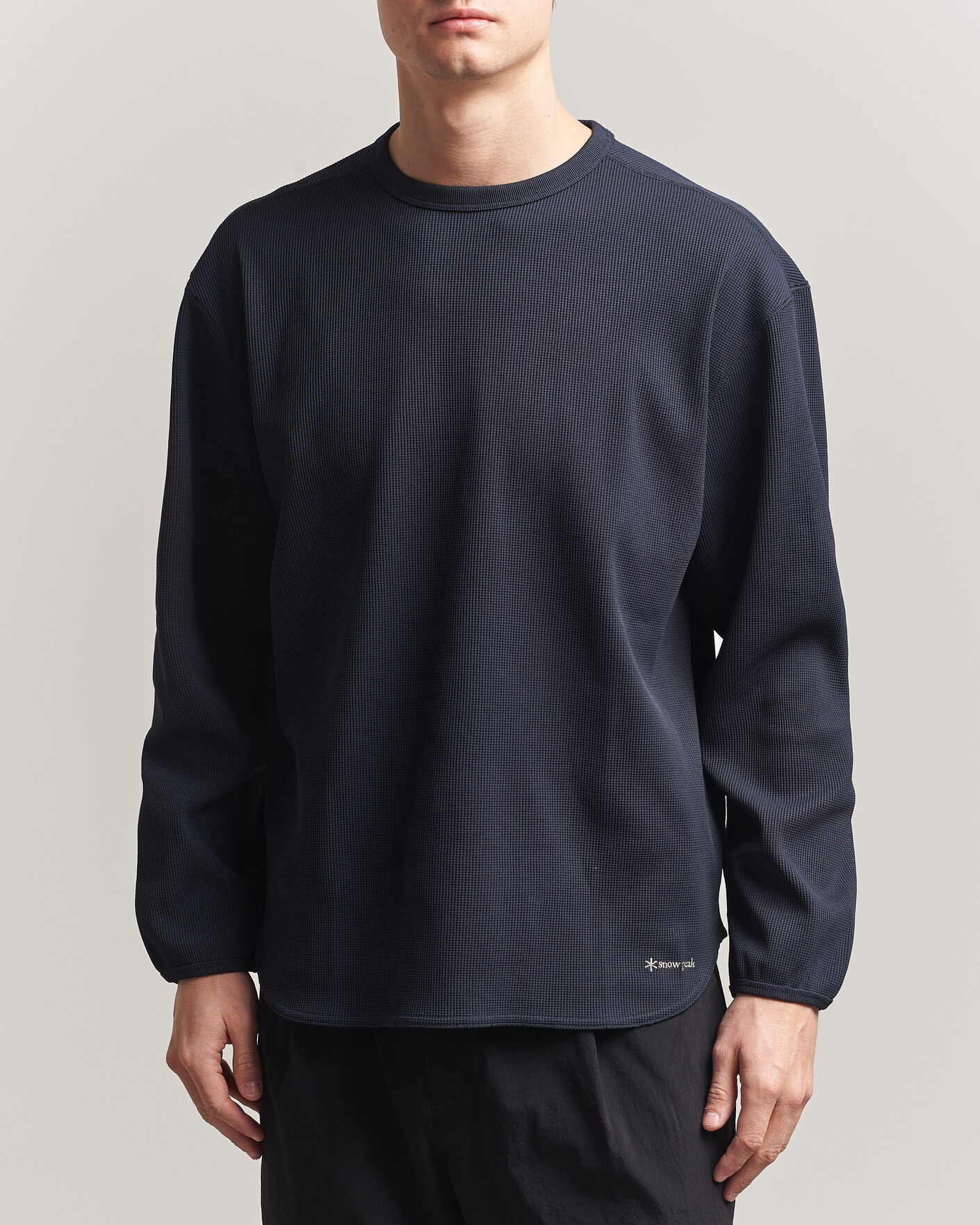 Uomini | T-shirt | Snow Peak | Dry Waffle Long Sleeve T-Shirt Dark Navy