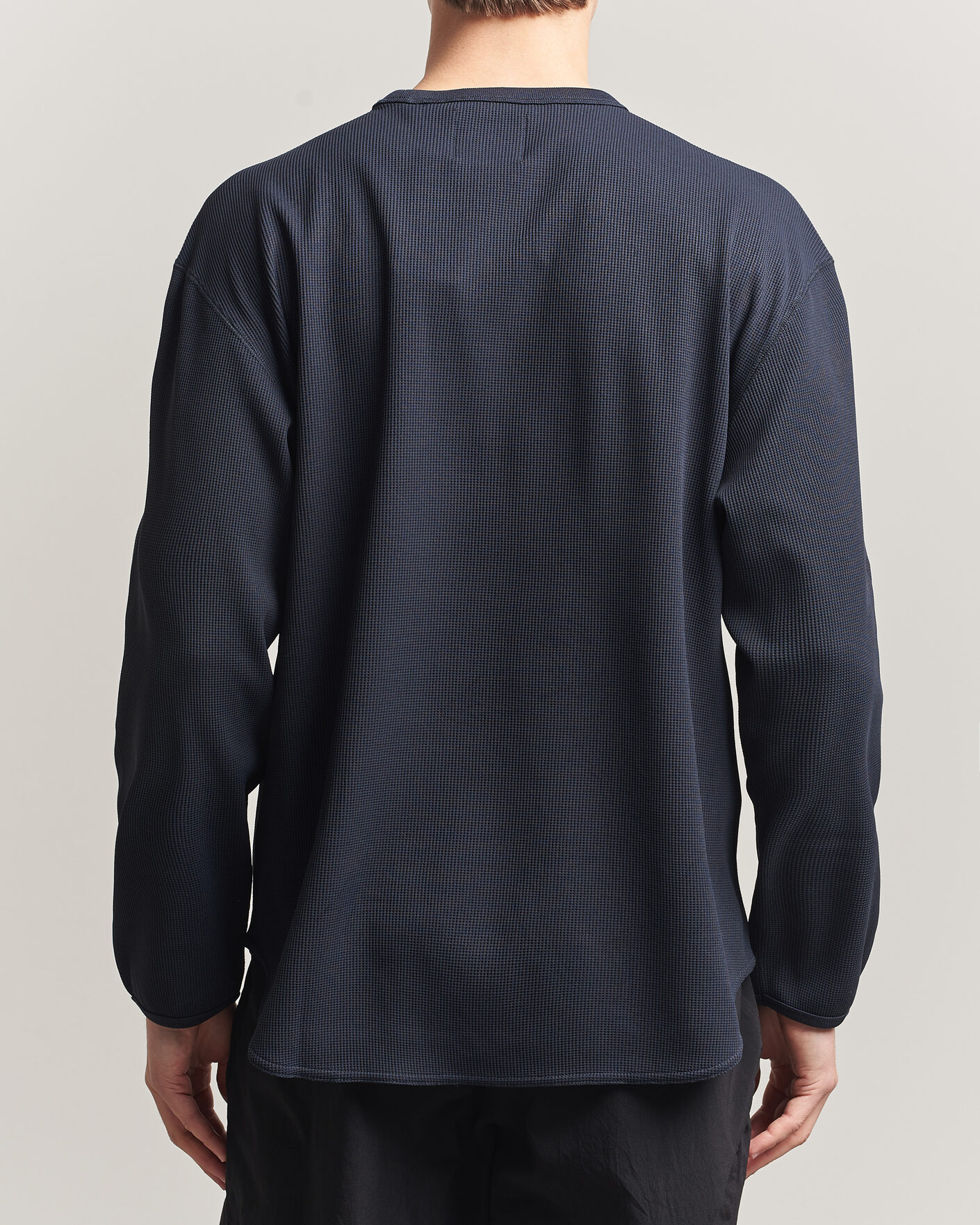 Uomini | T-shirt | Snow Peak | Dry Waffle Long Sleeve T-Shirt Dark Navy