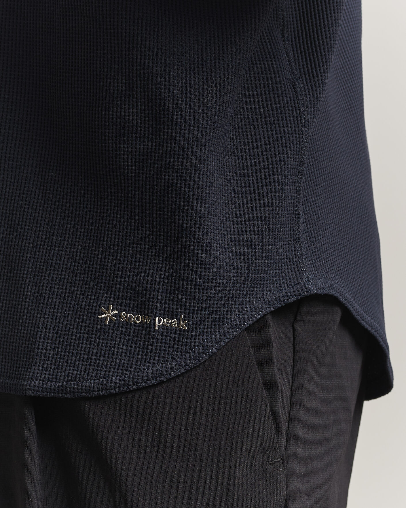 Uomini | T-shirt | Snow Peak | Dry Waffle Long Sleeve T-Shirt Dark Navy