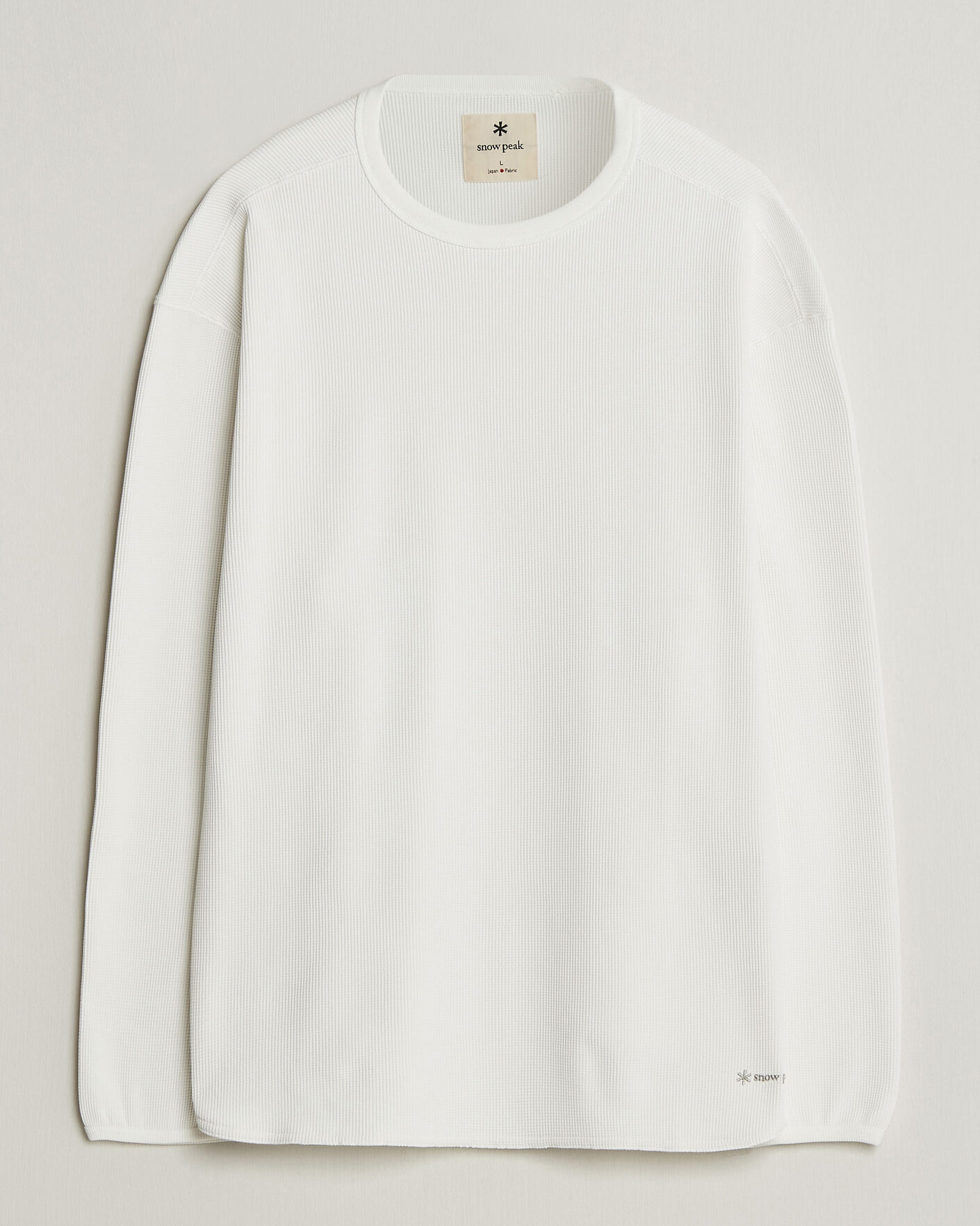 Uomini | T-shirt | Snow Peak | Dry Waffle Long Sleeve T-Shirt Off White