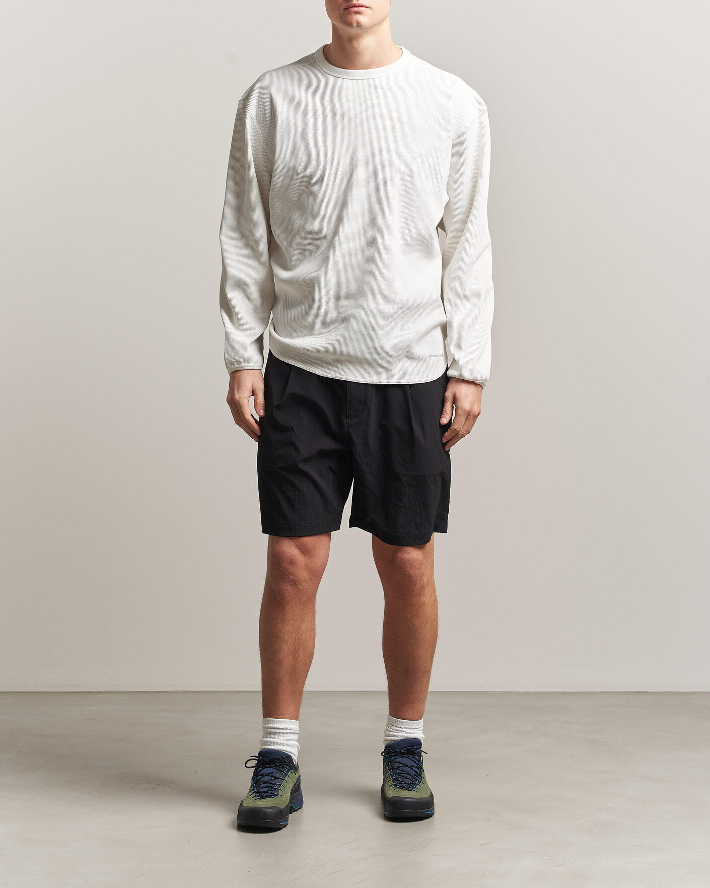 Uomini | T-shirt | Snow Peak | Dry Waffle Long Sleeve T-Shirt Off White