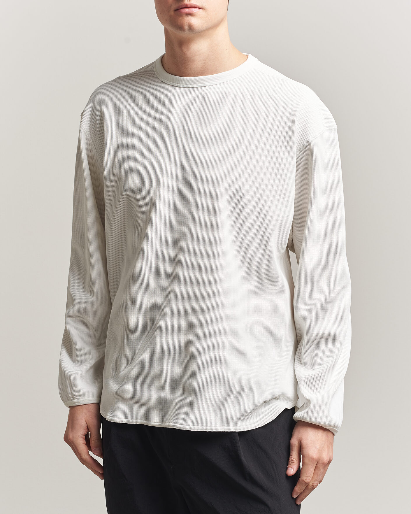 Uomini | T-shirt | Snow Peak | Dry Waffle Long Sleeve T-Shirt Off White