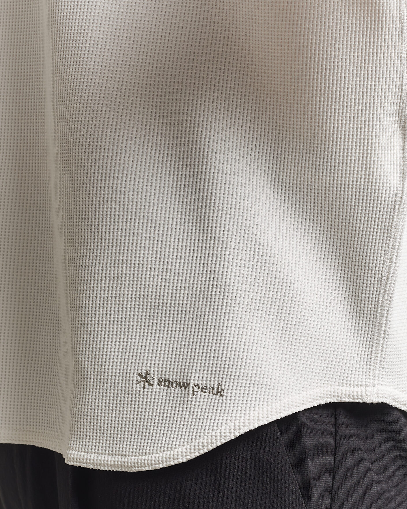 Uomini | T-shirt | Snow Peak | Dry Waffle Long Sleeve T-Shirt Off White