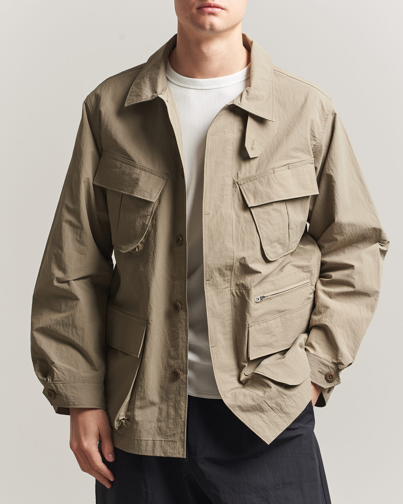 Uomini | Giacche | Snow Peak | Nylon Washer Jacket Greige