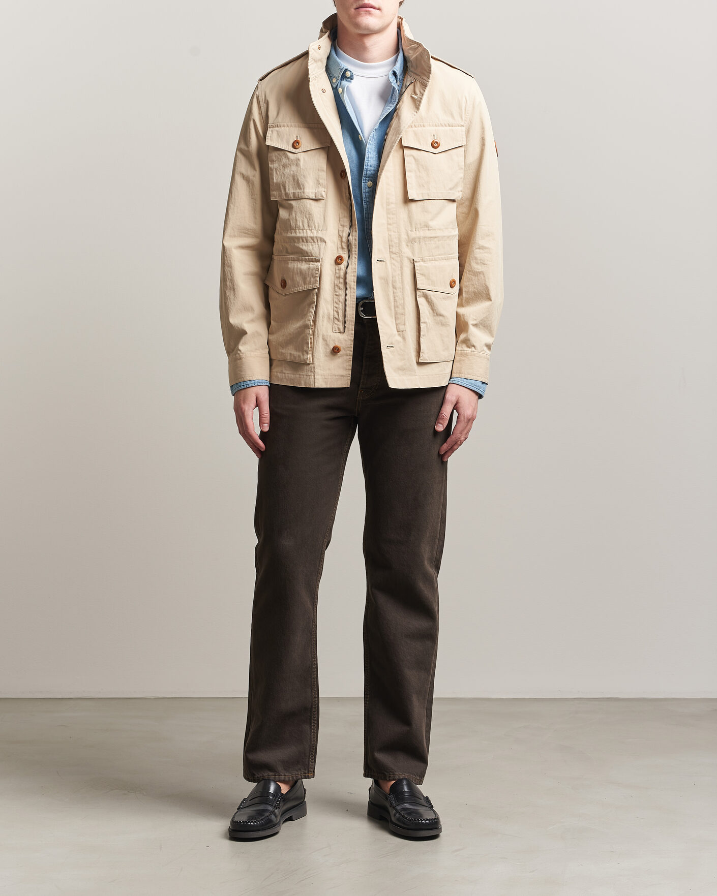Uomini | Giacche | Gant | Cotton Field Jacket Oat Beige