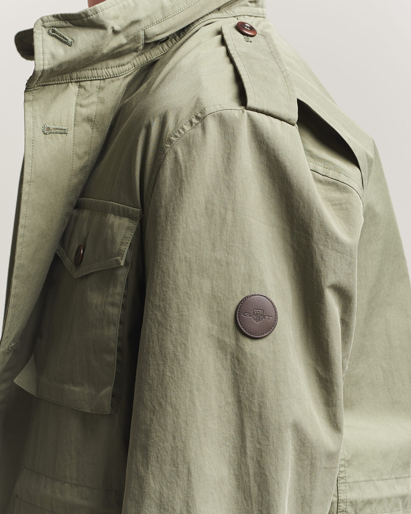 Uomini | Giacche | GANT | Cotton Field Jacket Dry Herb Green