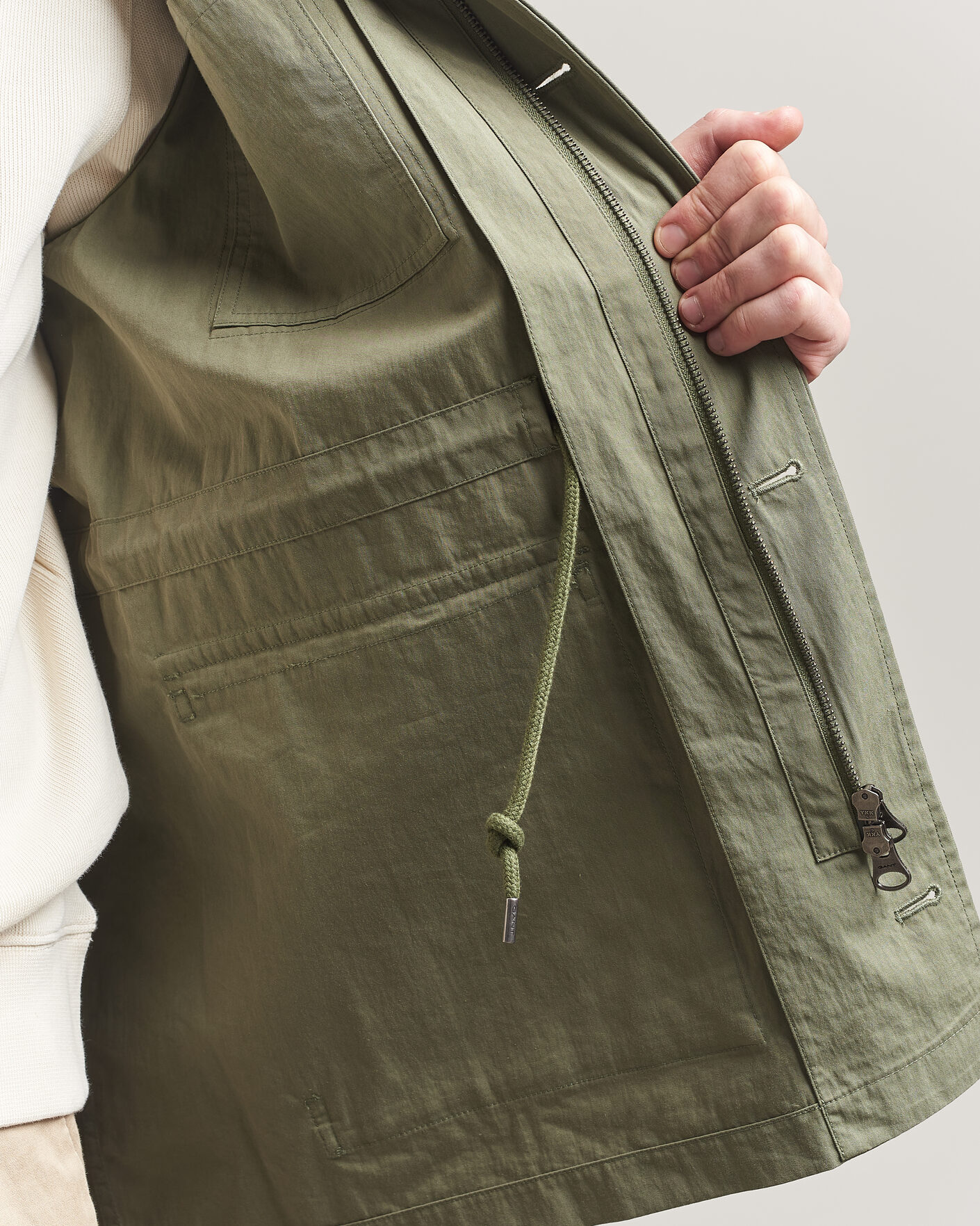 Uomini | Giacche | GANT | Cotton Field Jacket Dry Herb Green